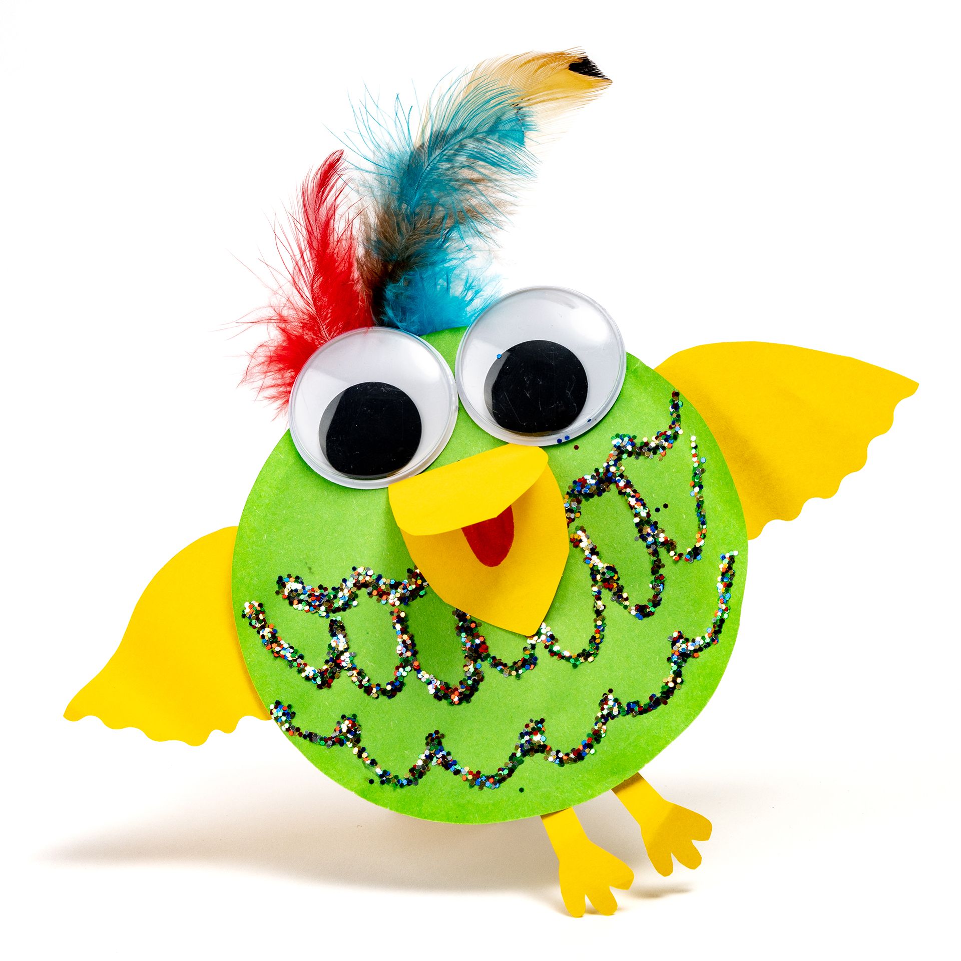 Bastelfedern, 6 Farben, 350 Stück