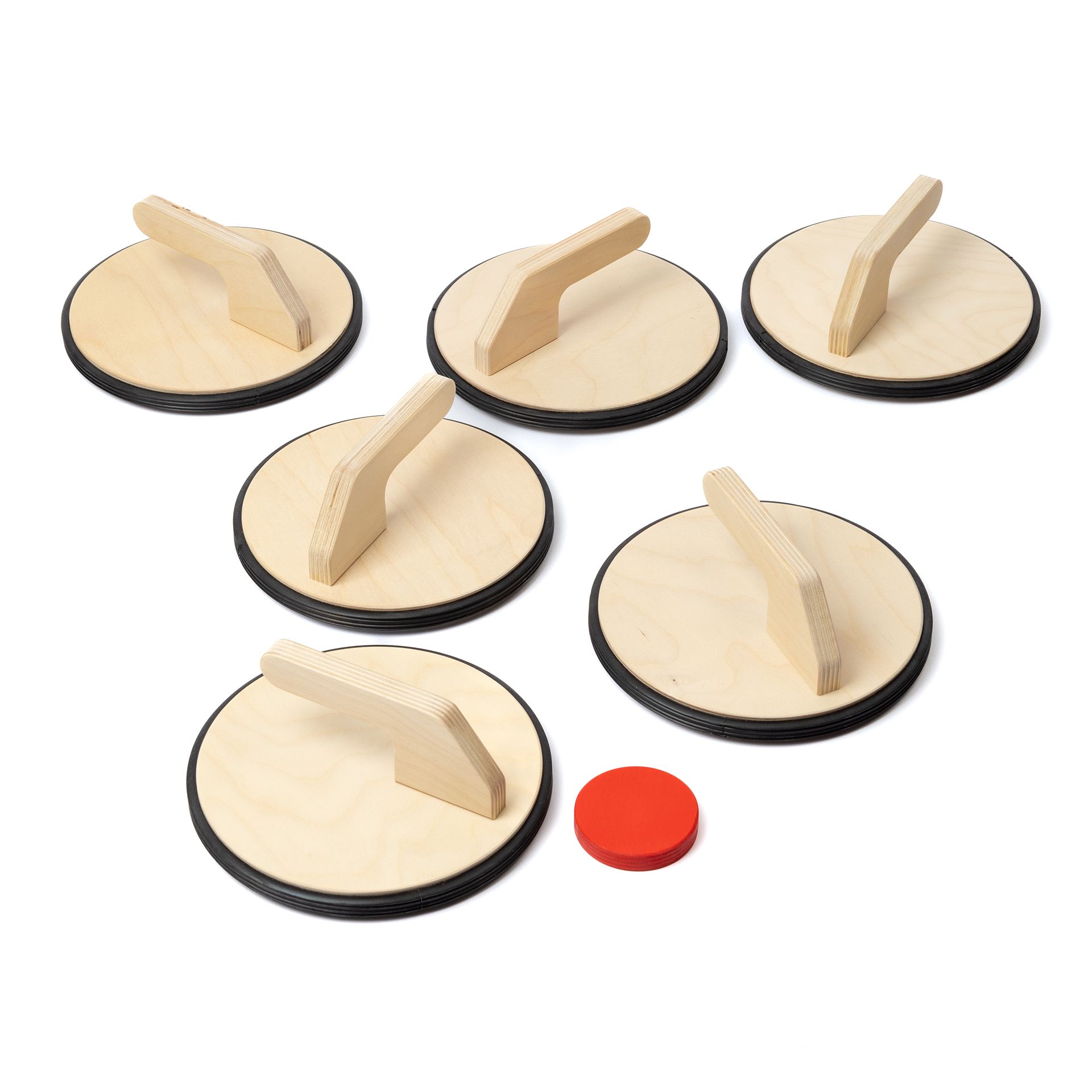 Curling Groß, 6er Set & 1 Puck