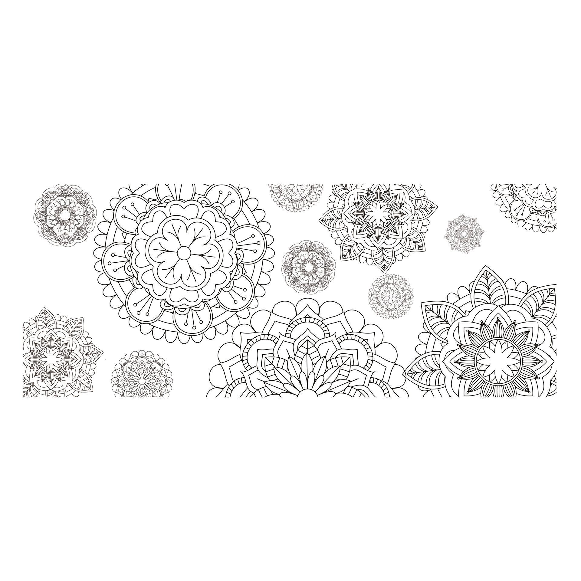 Laternenzuschnitt für D15,3cm, Mandalas, 25 Stück