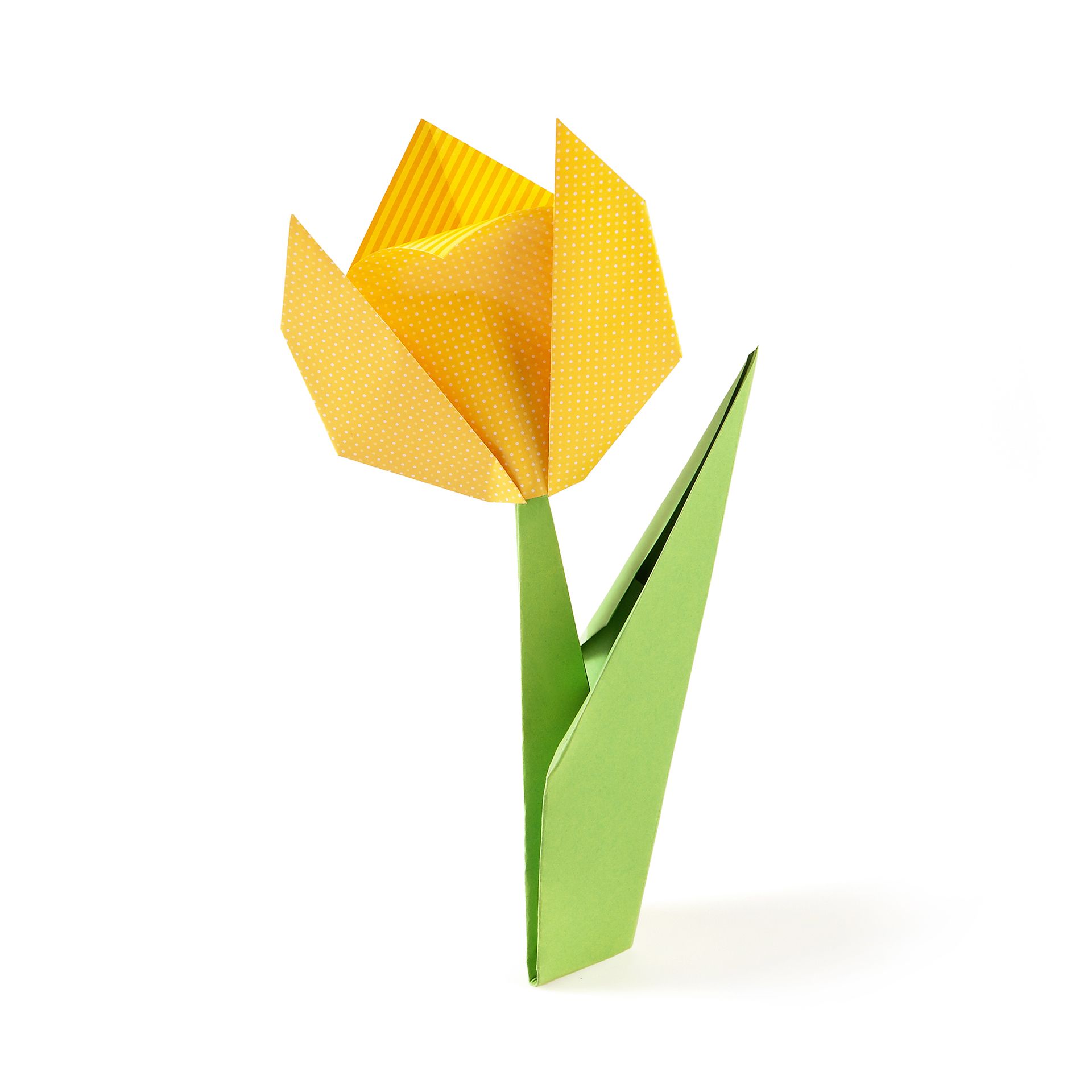 Origami Pünktchen u. Streifen, 15x15cm, 32 Blatt, 4 Far