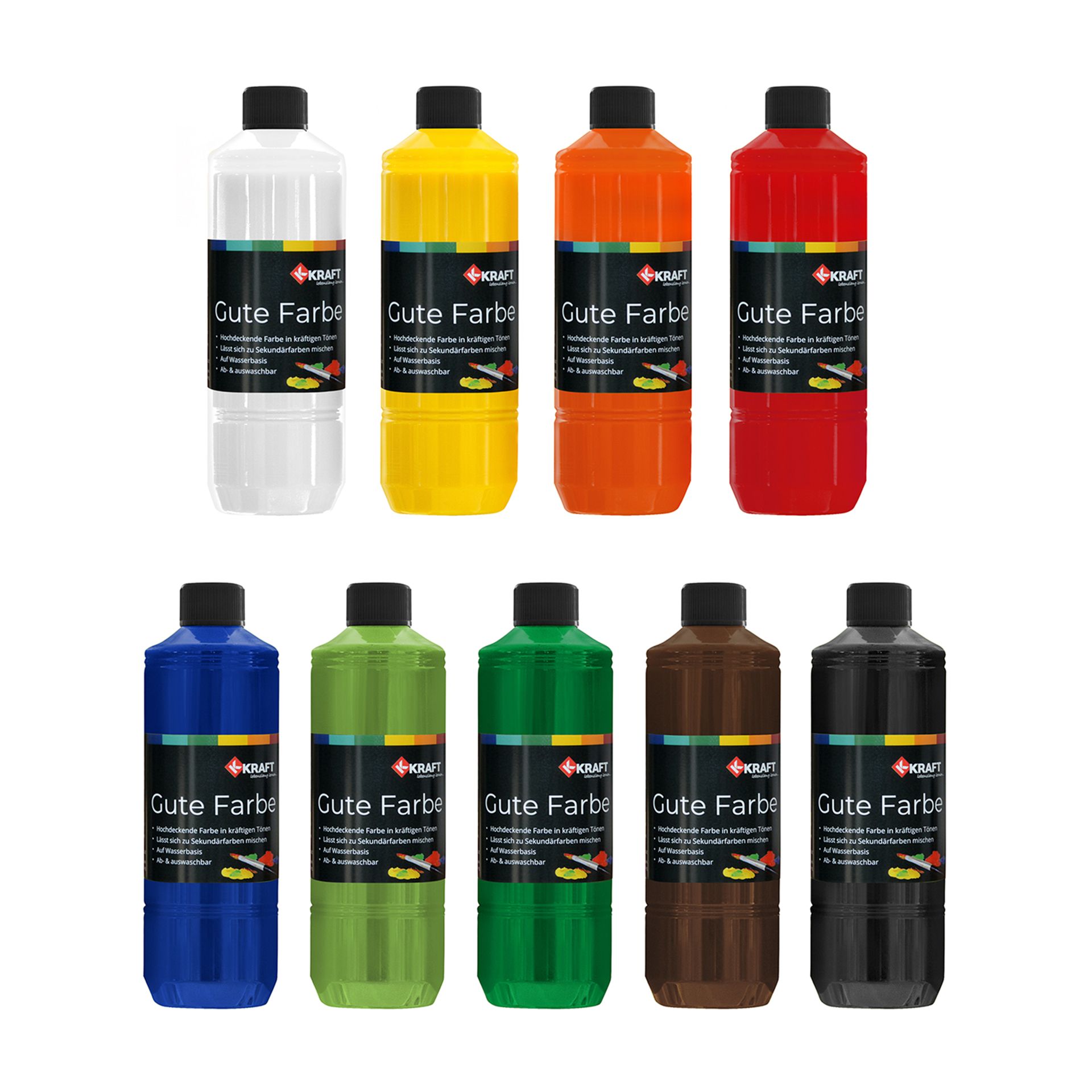 Gute Farbe, 9-Farben-Set, je 500 ml