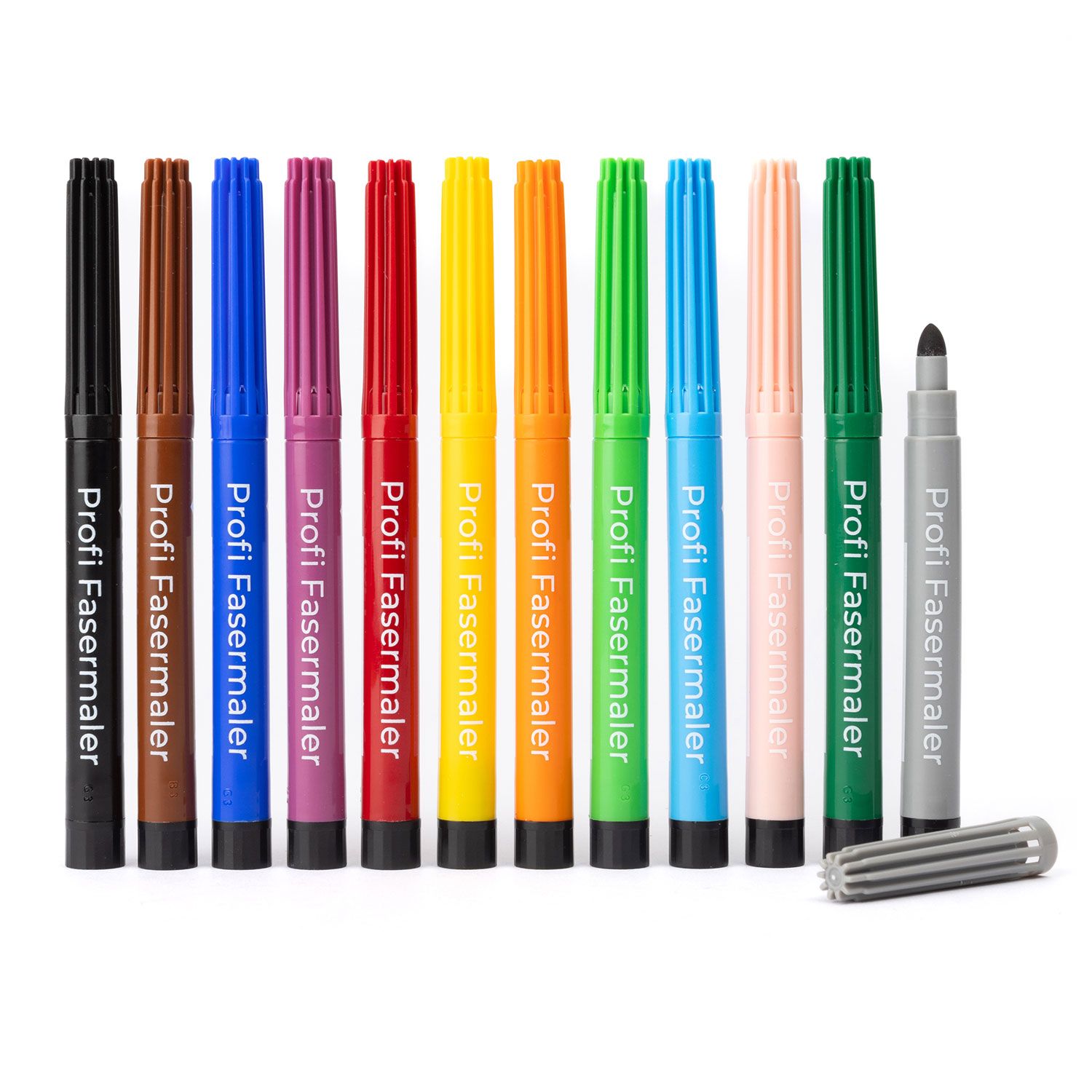 Feutres professionnels, set de 12 couleurs