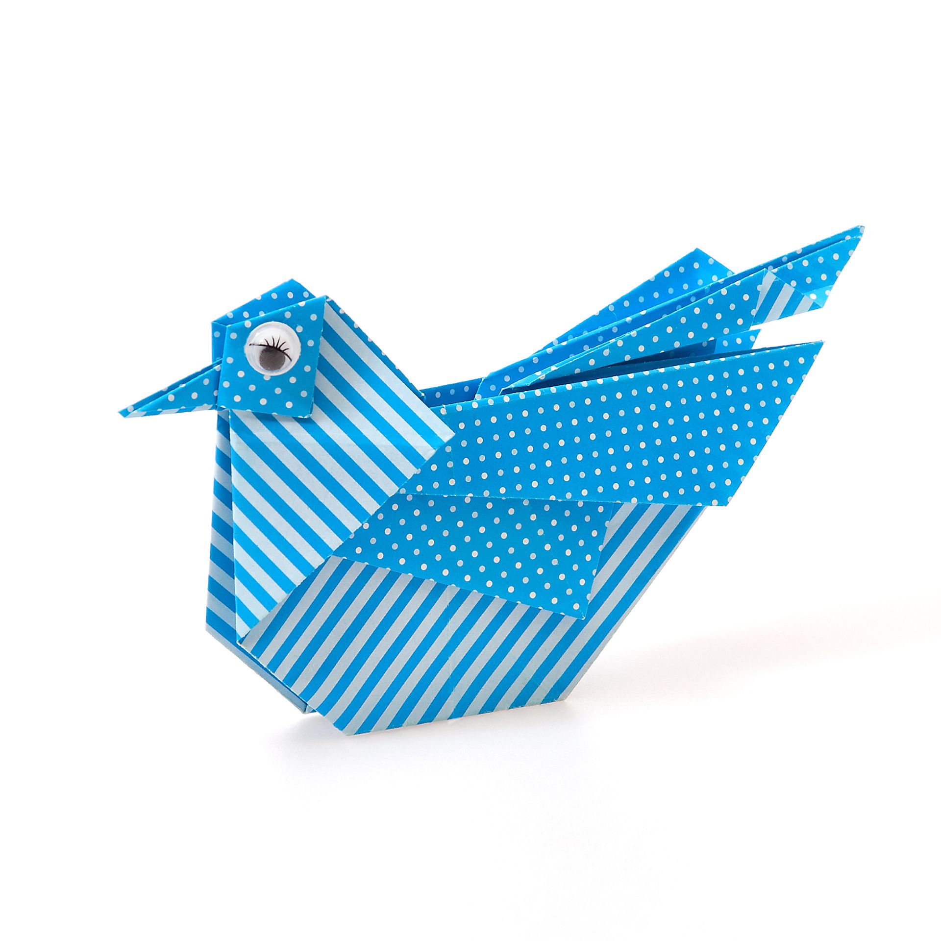 Origami Pünktchen u. Streifen, 15x15cm, 32 Blatt, 4 Far