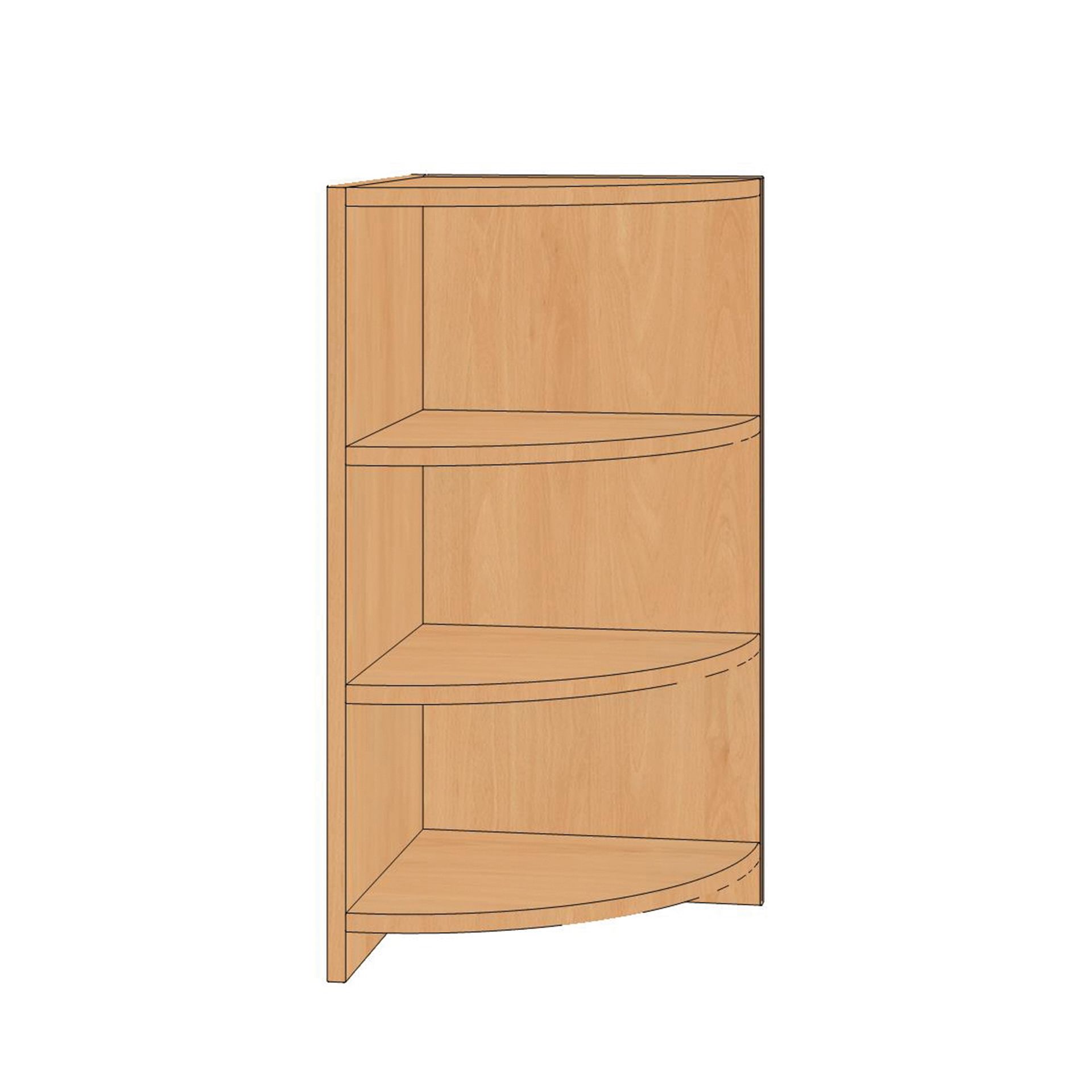 Viertelkreisschrank, 40x80x40cm