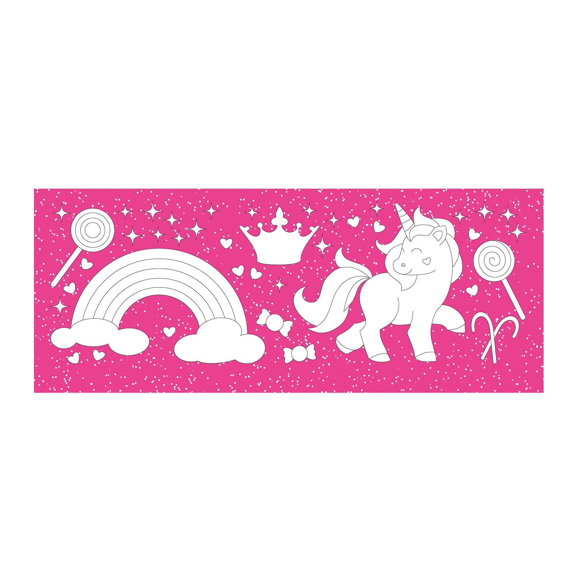 Laternenzuschnitt für D15,3cm, Einhorn, 25 Stück