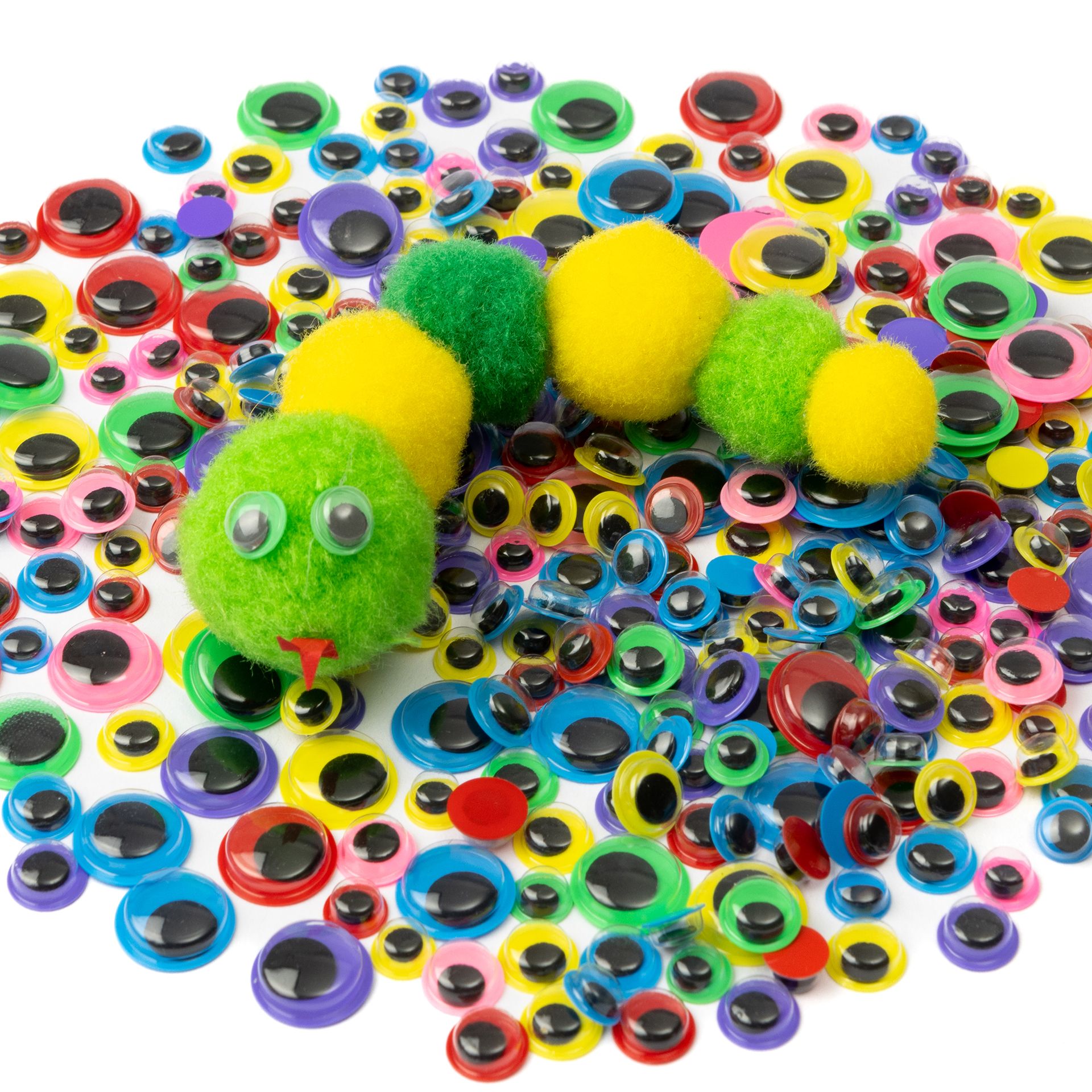 Wackelaugen M, 6 Farben, 3 Größen, 300 Stück