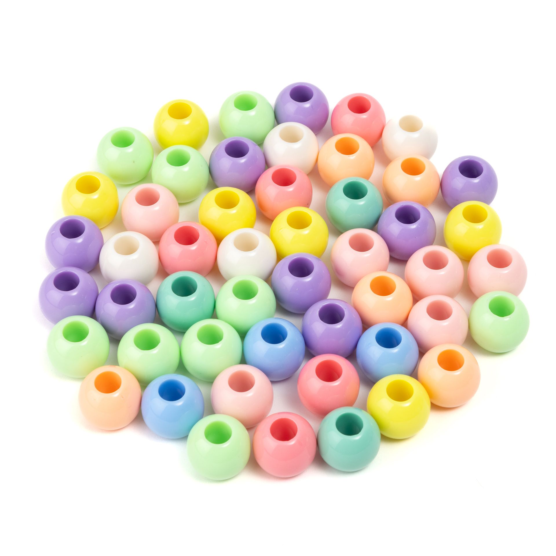 Fädelperlen, Pastellfarben, 50er Set