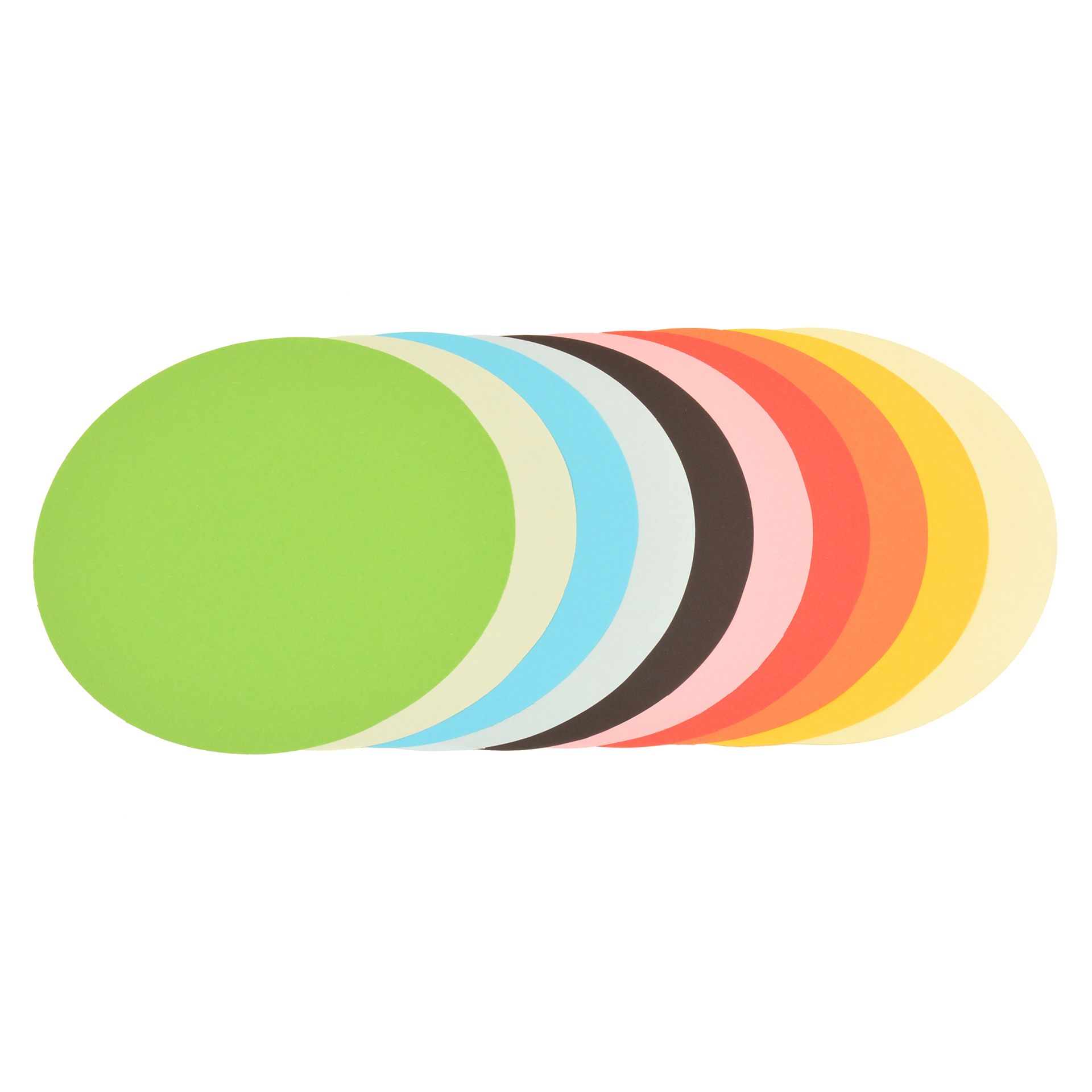 Faltblätter rund 12cm, 500 Blatt, 10 Farben