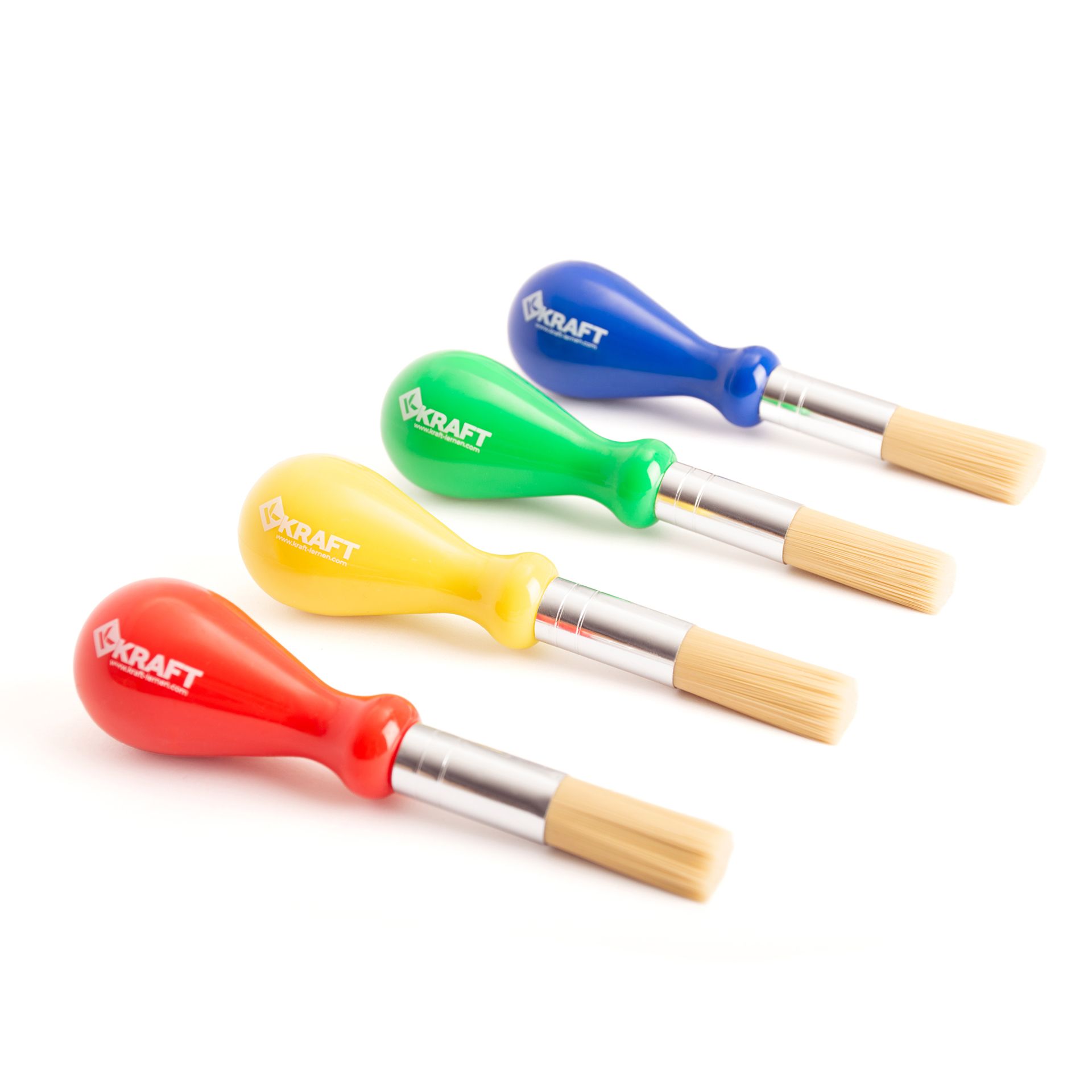 Kugelgriffpinsel, 4 Farben-Set