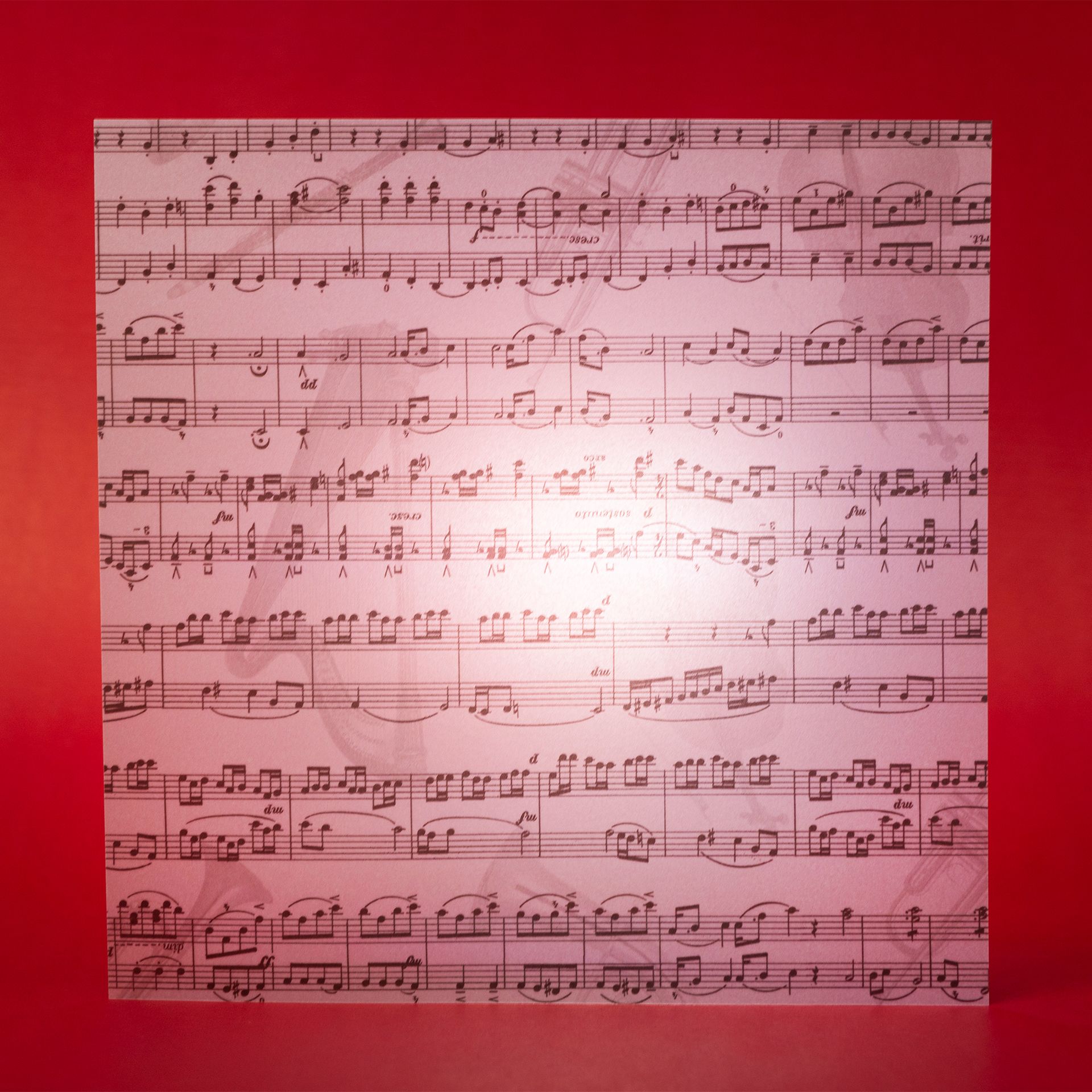 Origami schwarze Noten, 20x20cm, 60 Blatt