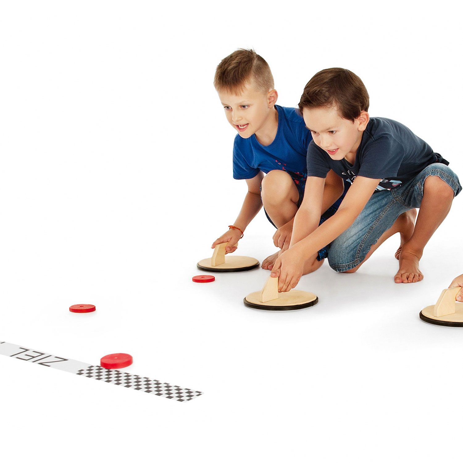Curling Groß, 4er Set & 1 Puck