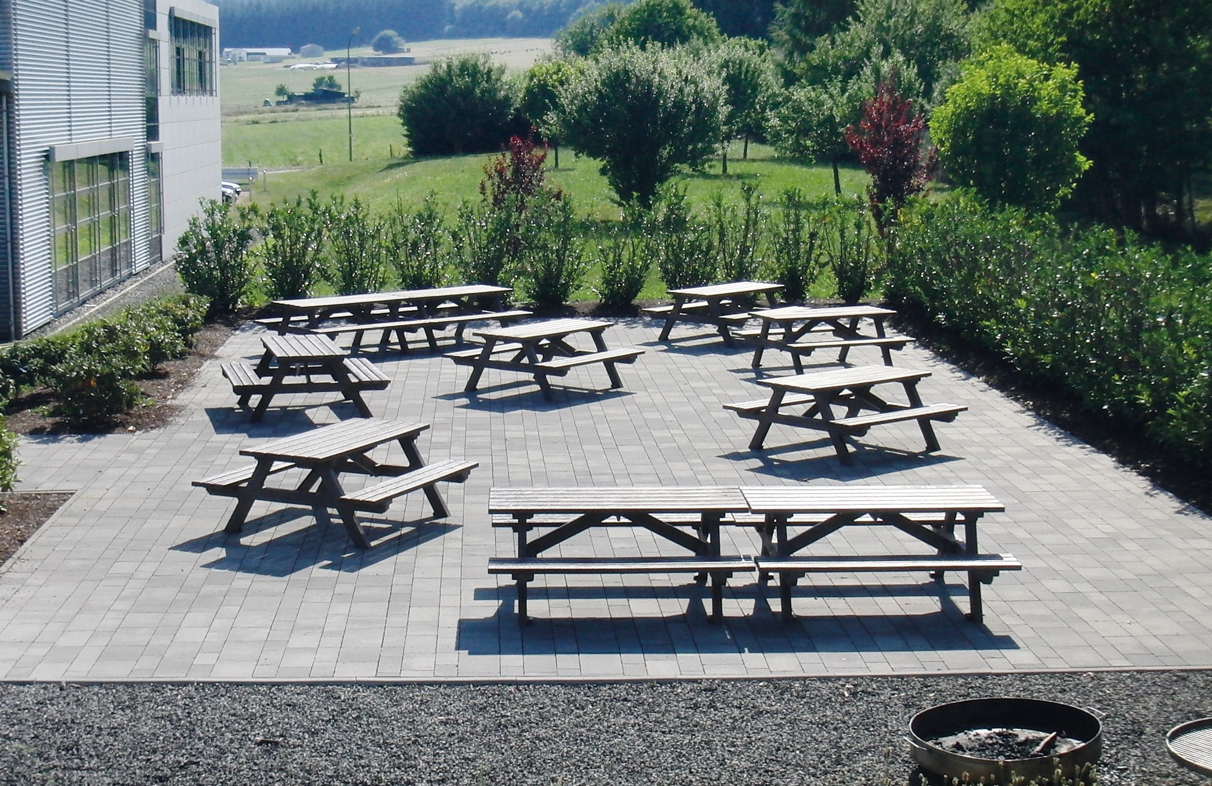Gartensitzgruppe, braun, Recycling-Kunststoff, Schule/E