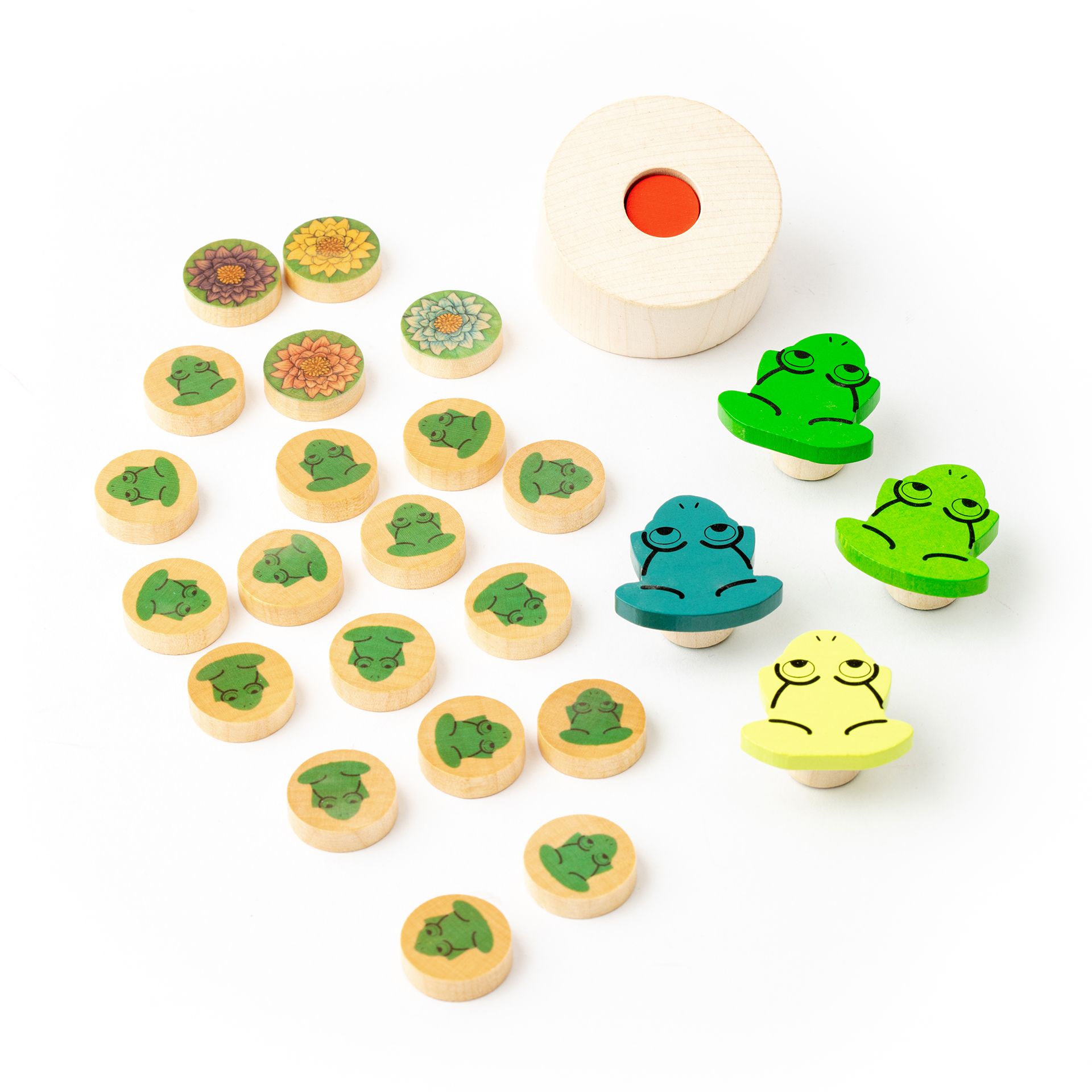 Springfrosch Rana & Weitsprung, 2in1, in Holzbox