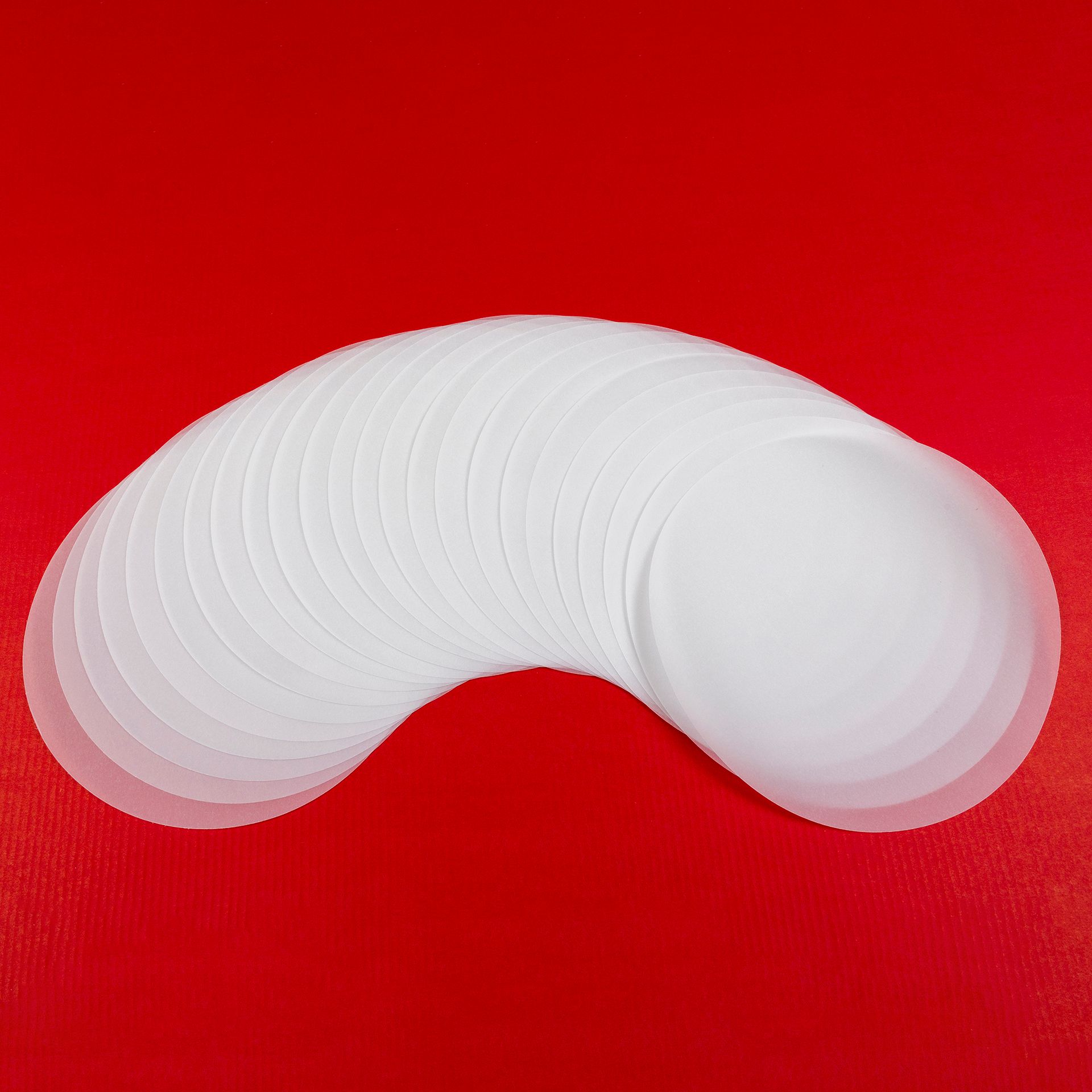Kreise Transparentpapier D17,5cm, weiß/natur, 24 Stück
