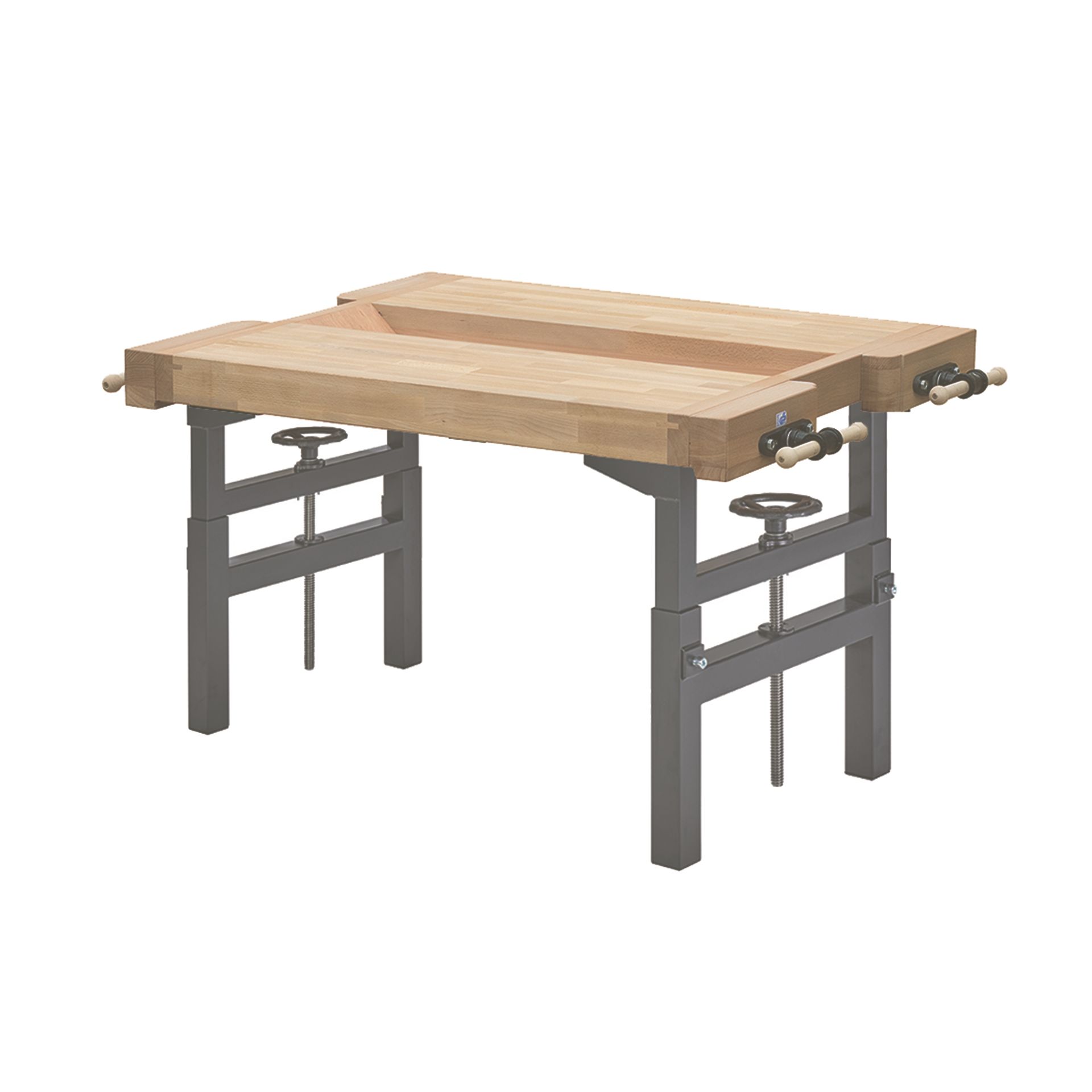 Werkbank Basic 4er, höhenverstellbar, Schule