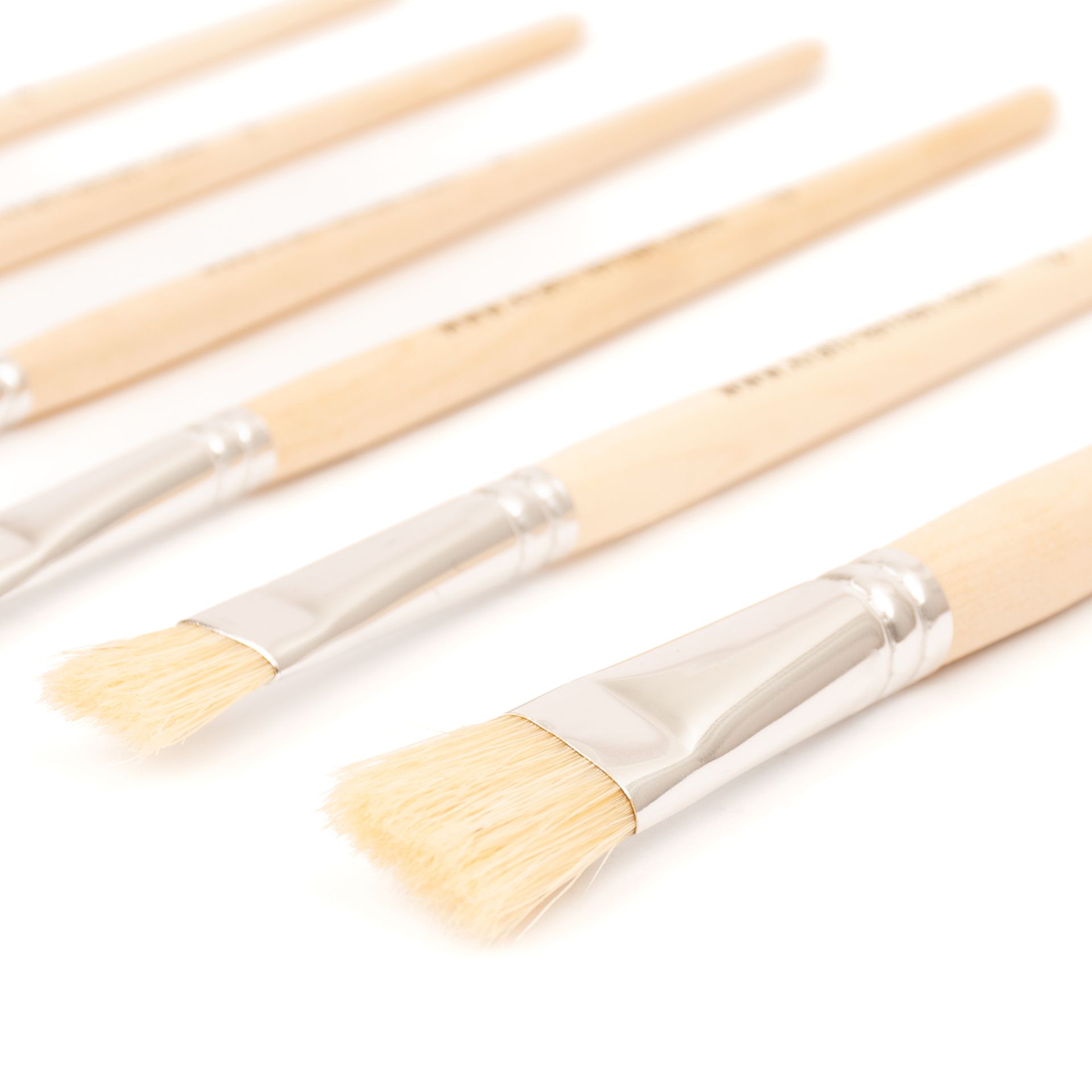 Pinselset aus Borsten, 6 Größen