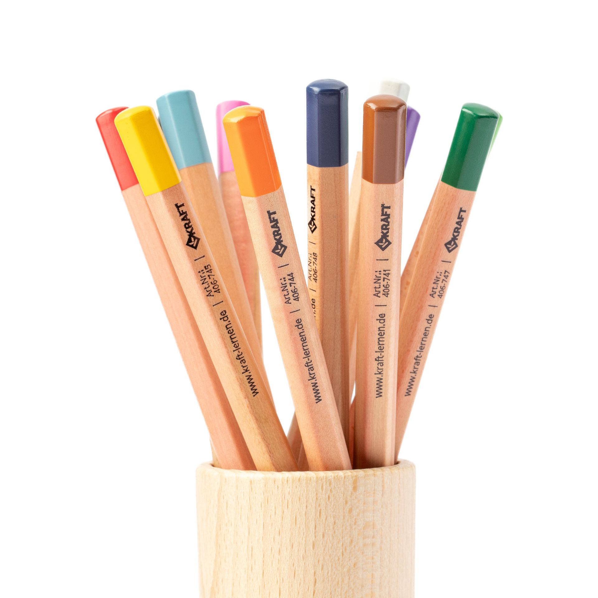 Dicke Buntstifte Sechskant, 12er Set, 12 Farben