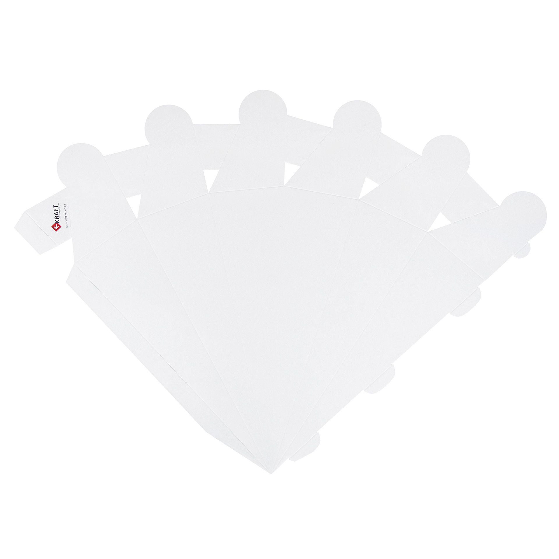 Schultüten blanko, 10er Set, 30 cm, Rosettenverschluss