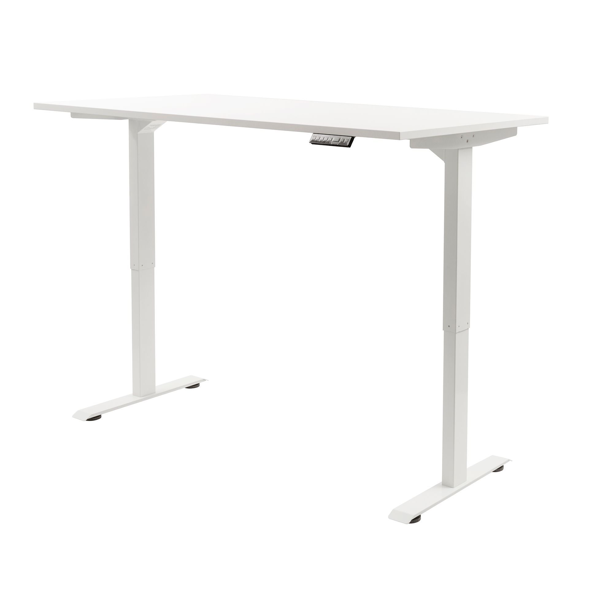 Elektrisch höhenverstellbarer Tisch, 139x80, weiß/weiß