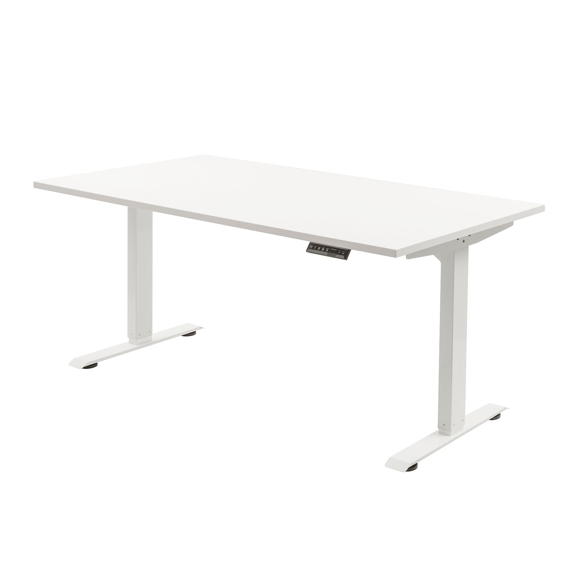 Elektrisch höhenverstellbarer Tisch, 139x80, weiß/weiß