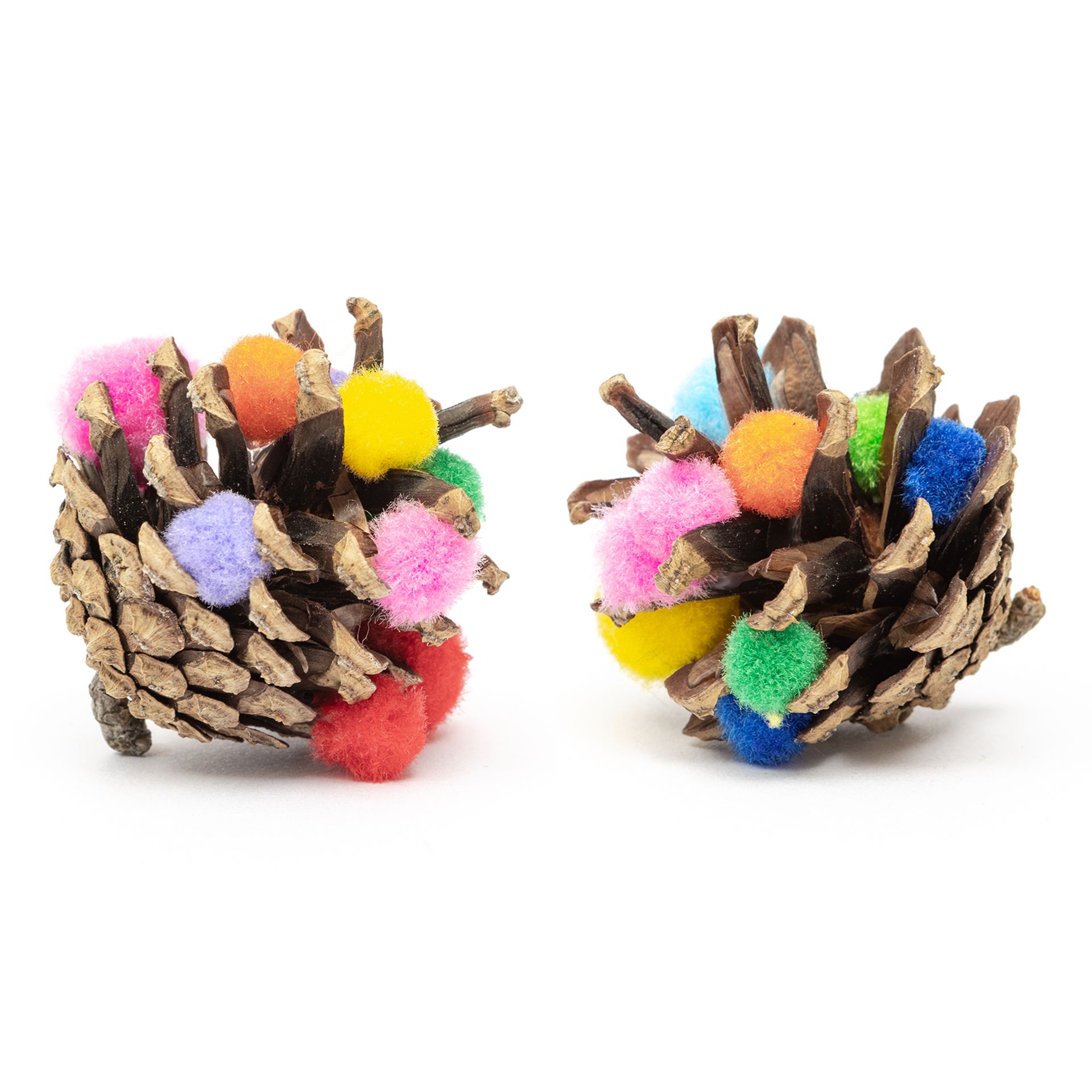 Pompons, klein, 11 Farben, 2 Größen, 500 Stück