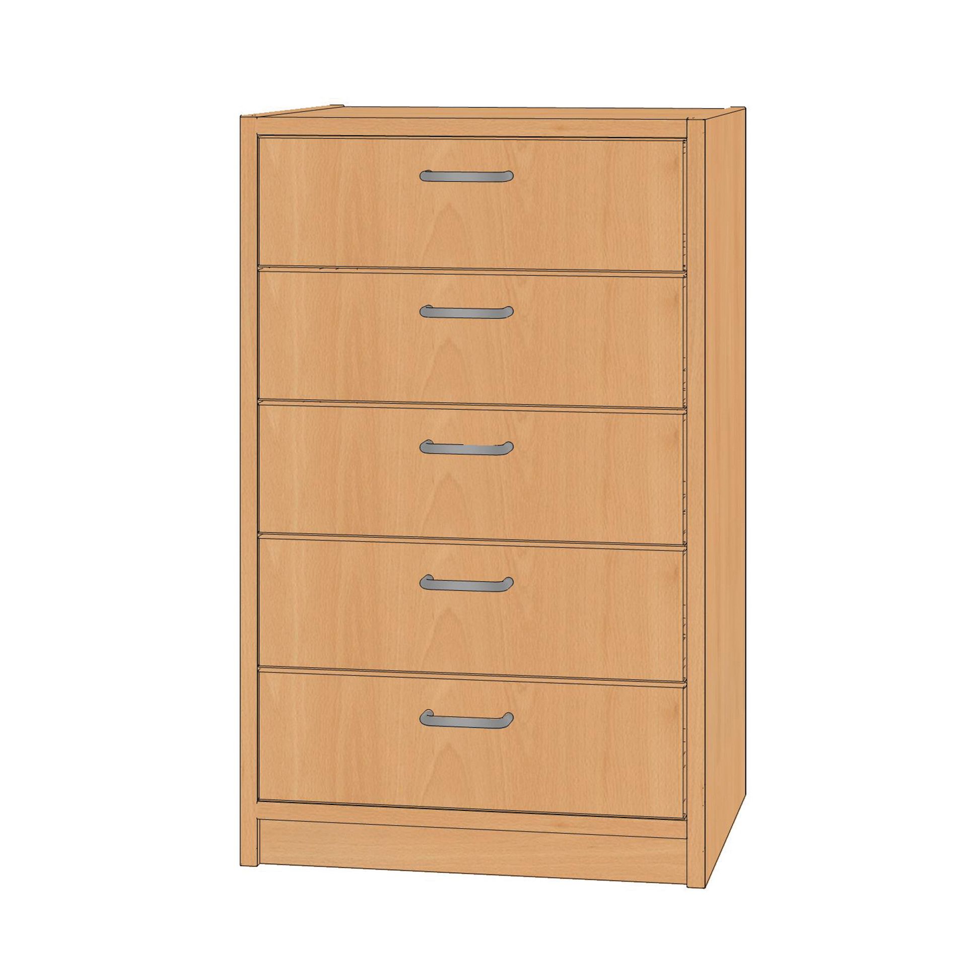 Schubladenschrank, 50x80x40cm, 5 Schubladen