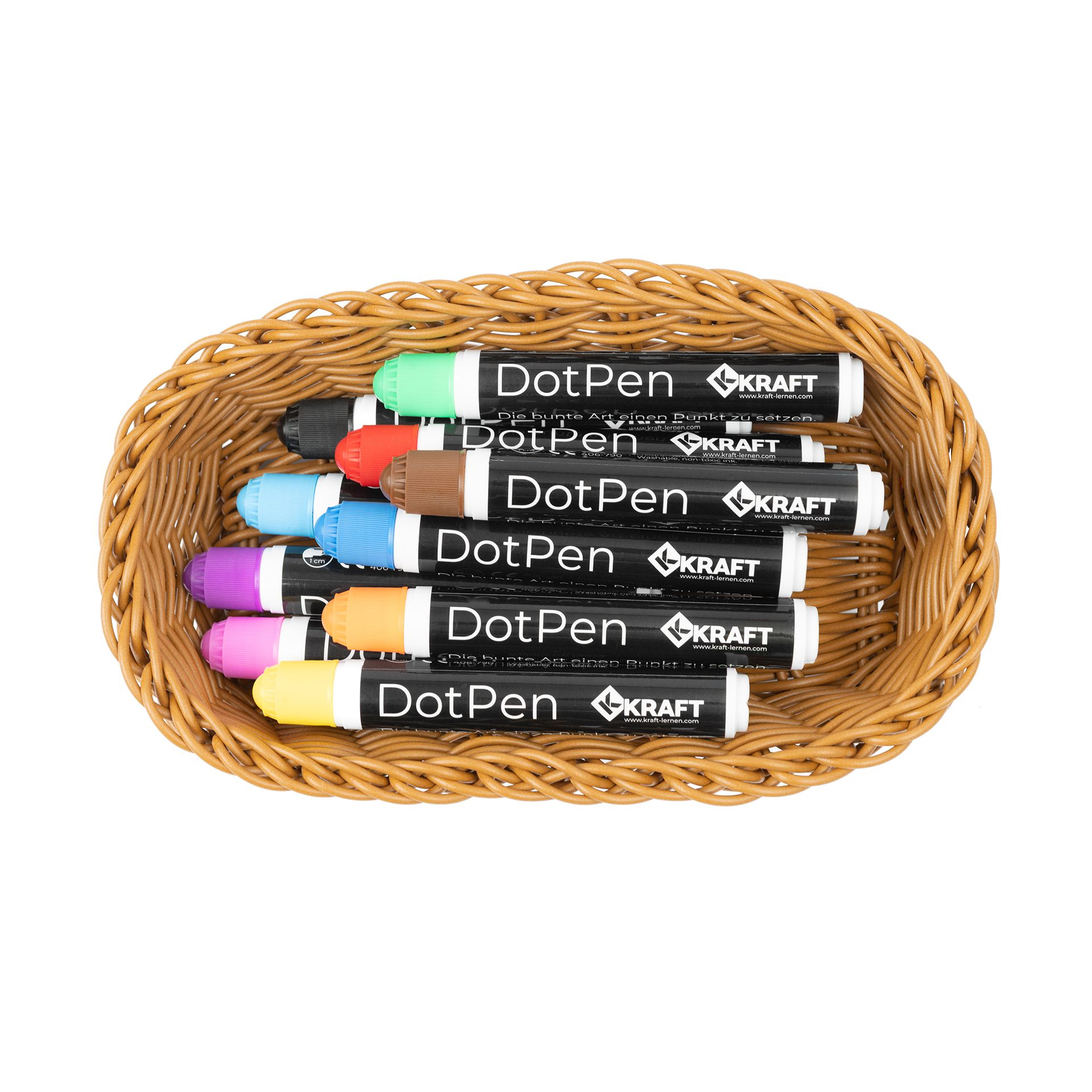 DotPen 4er Set, inkl. 4 Flechtkörbe