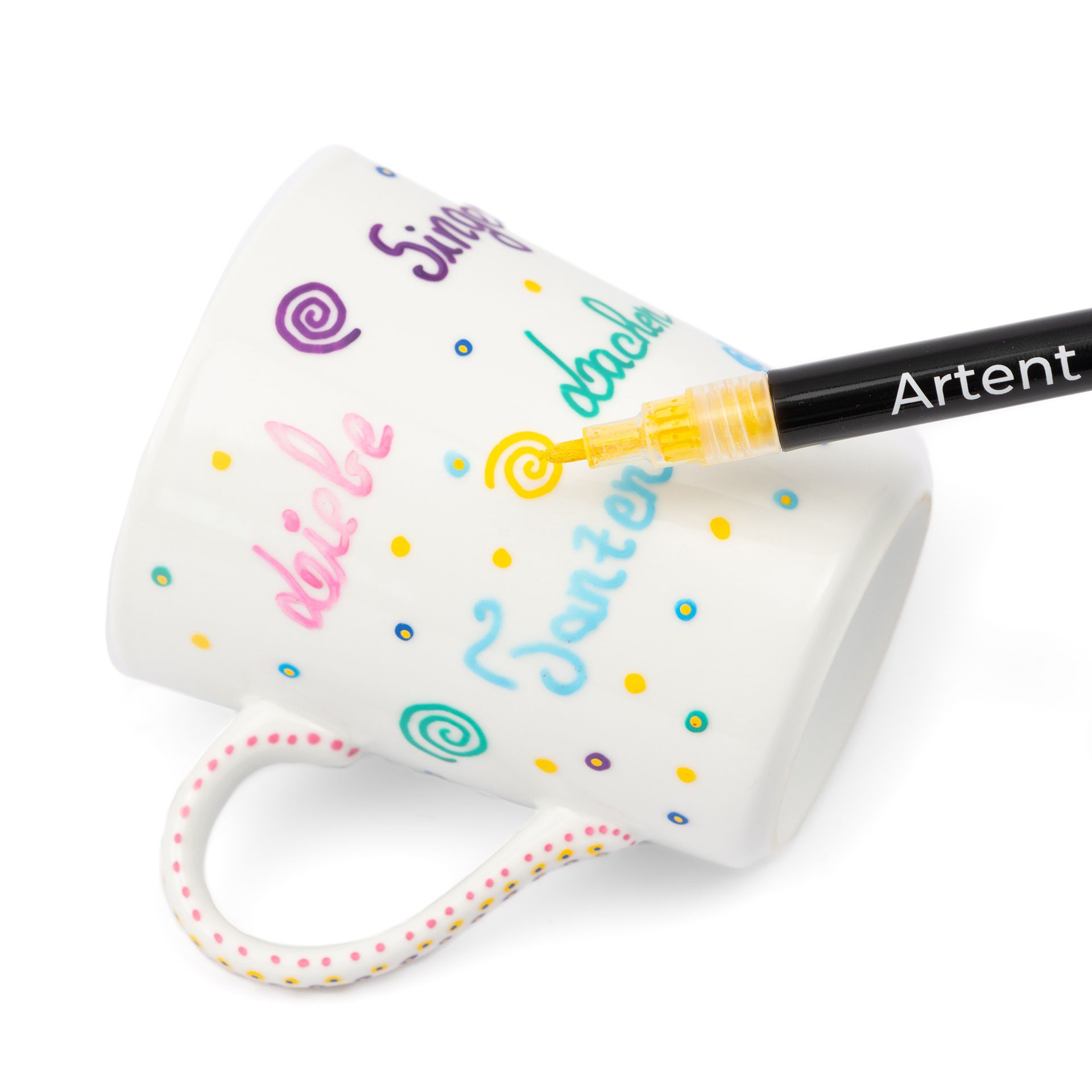 Artent Dekomaler, 24er Acrylstifte-Set, Basic und Pastell