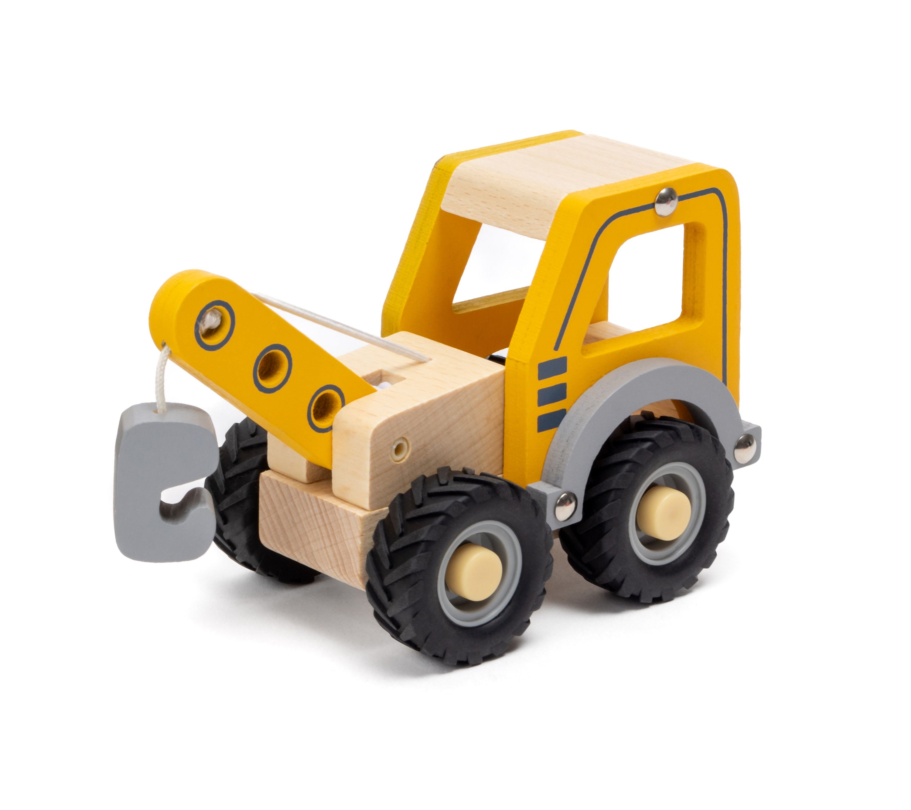 Baufahrzeuge aus Holz, Kranwagen