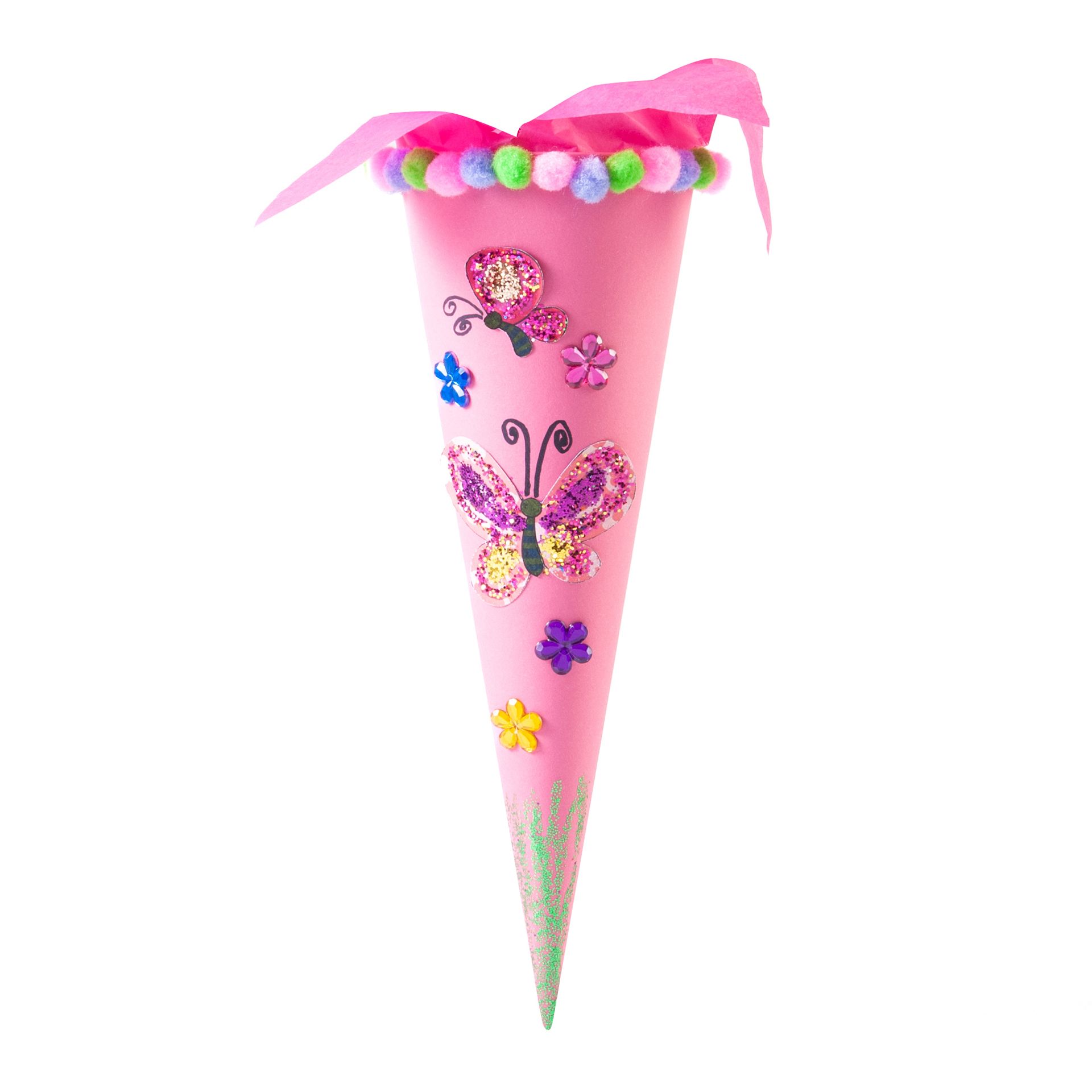 Schultüten 35cm, ohne Verschluss, 10er Set, 5 Farben