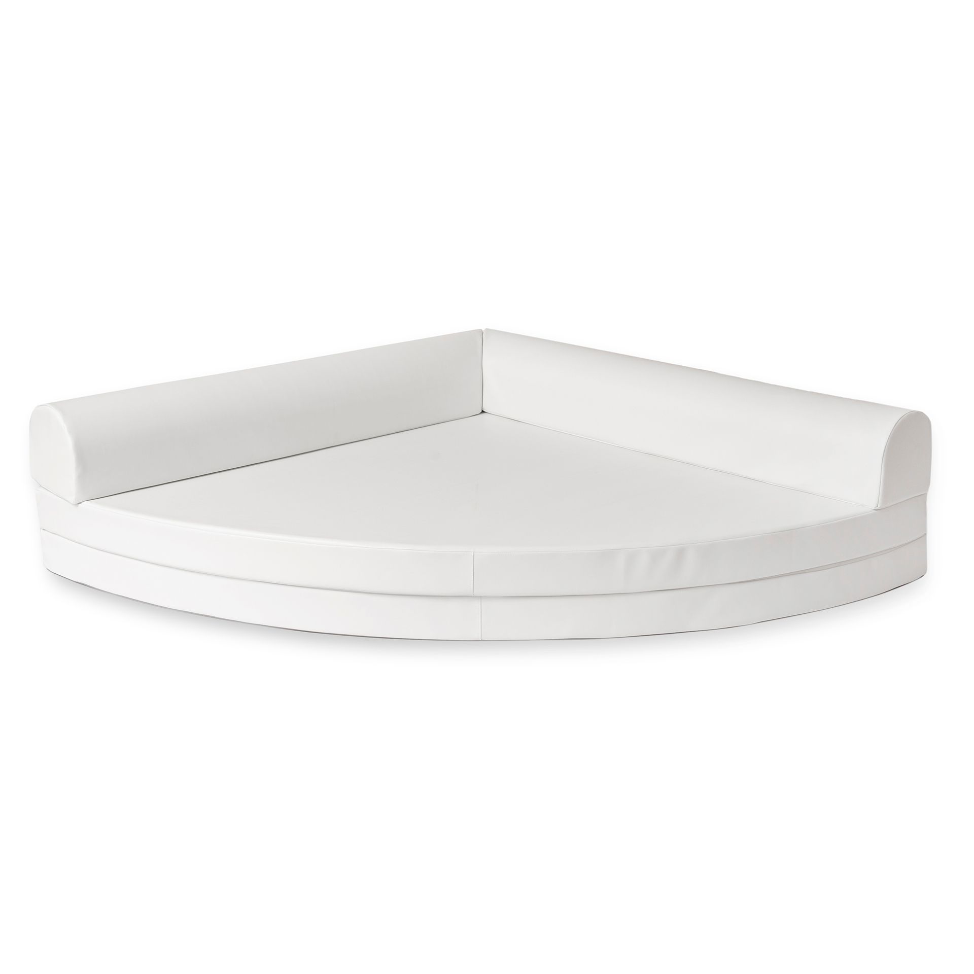Klappviertelkreis 140x140x20, weiß