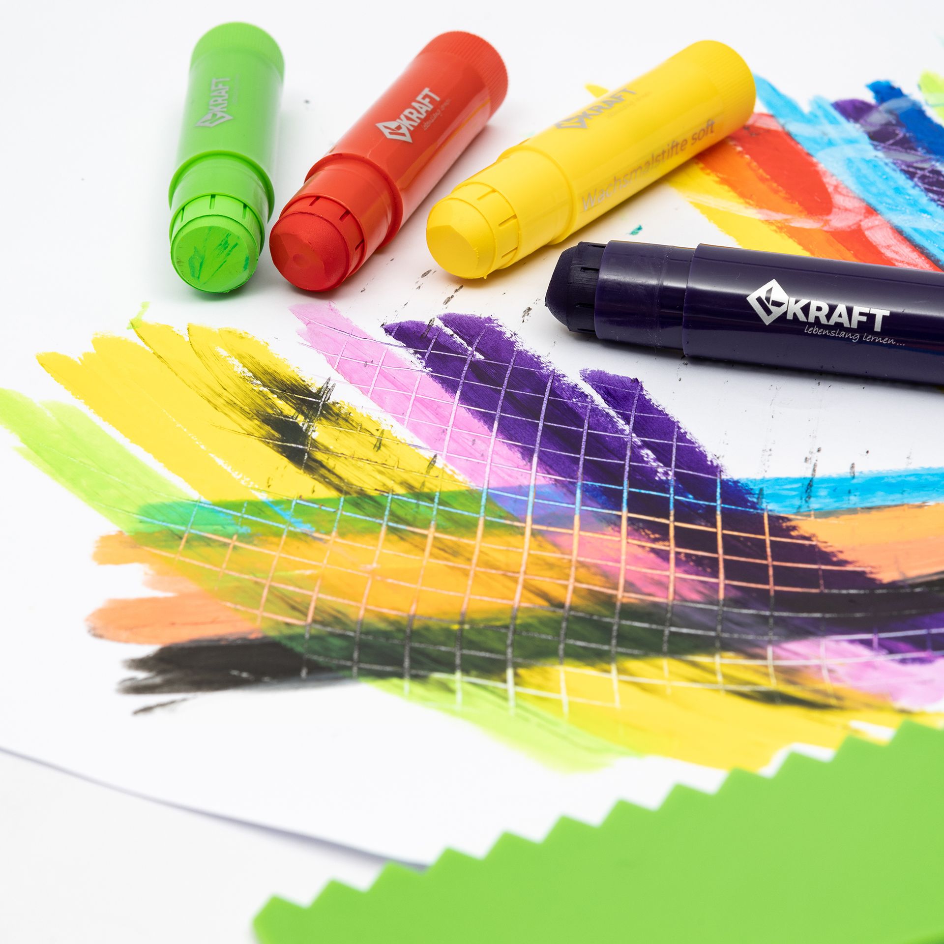 Softmaler, 12 Farben, 48 Stifte, mit Holzbox, inkl. Spachteln und Brush Pens