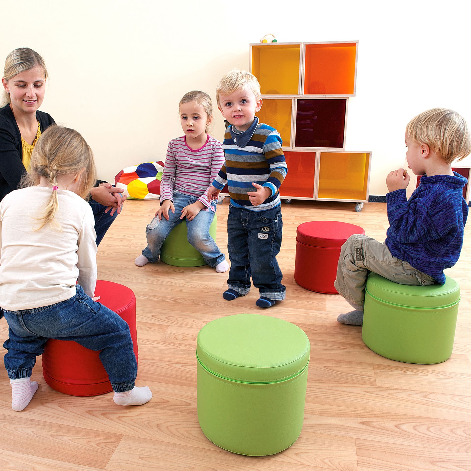 Softy Hocker Krippe, rot