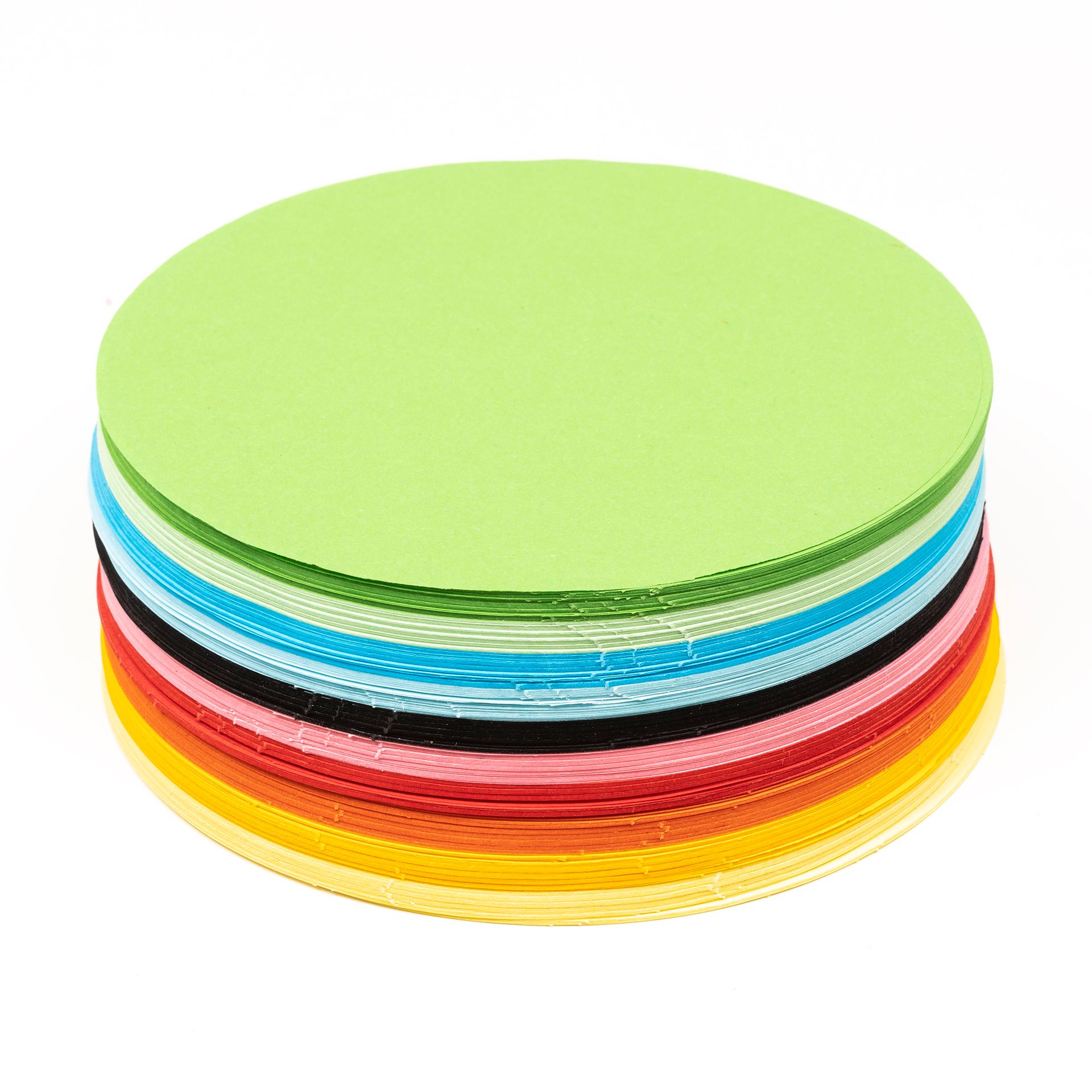 Faltblätter rund 12cm, 500 Blatt, 10 Farben