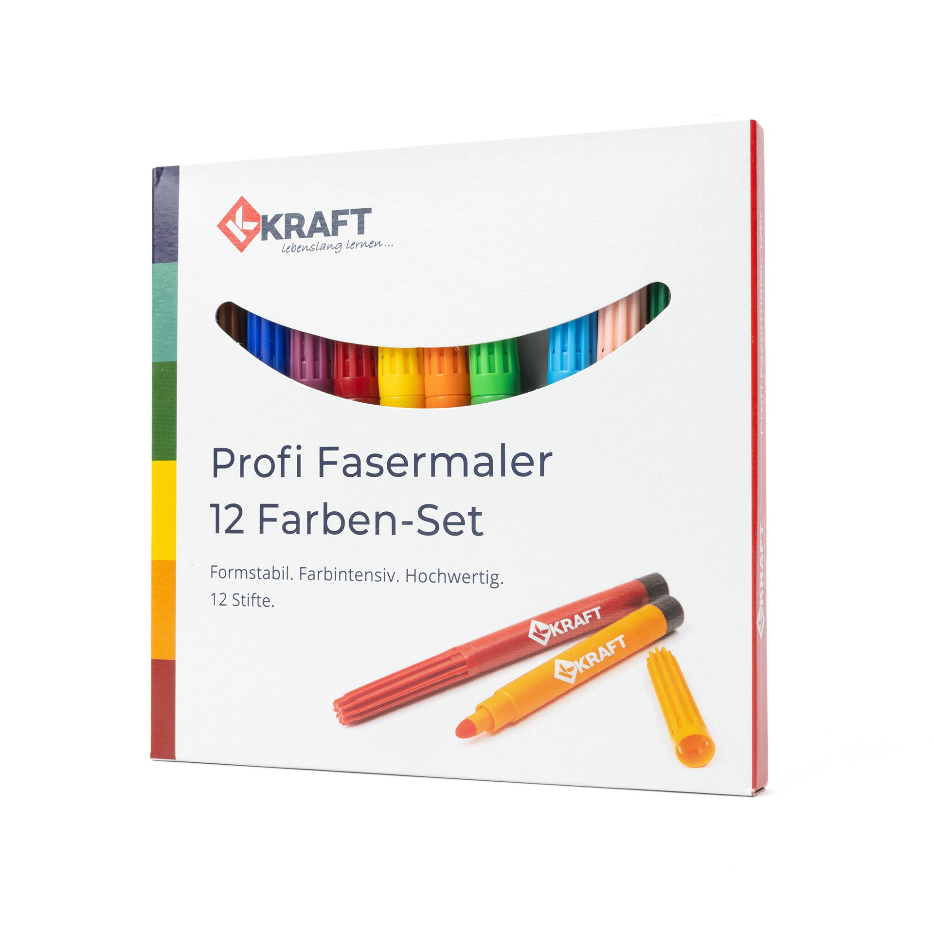 Profi Fasermaler, 12-Farben-Set