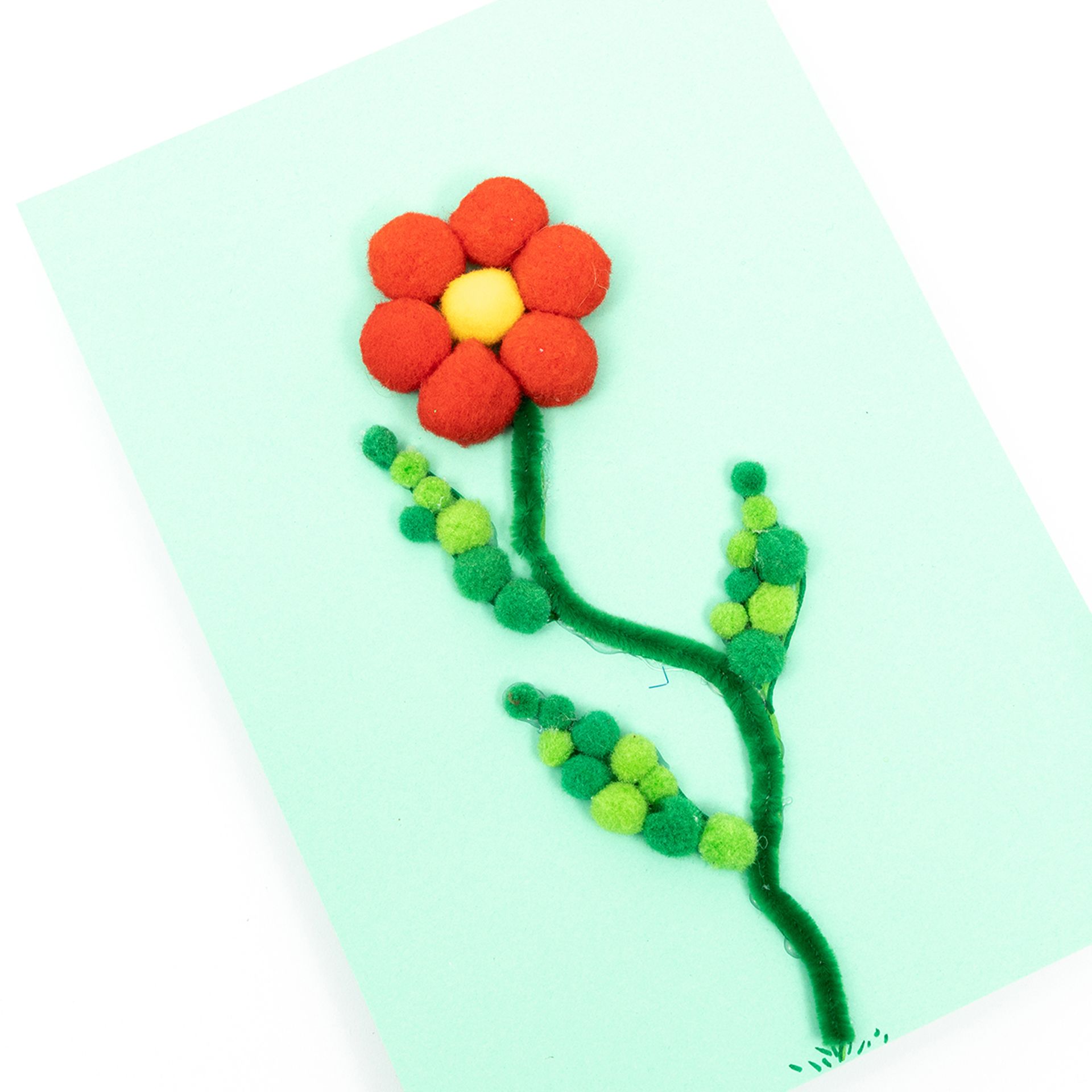 Pompons, 4 weihnachtliche Farben, 4 Größen, 78 Stück