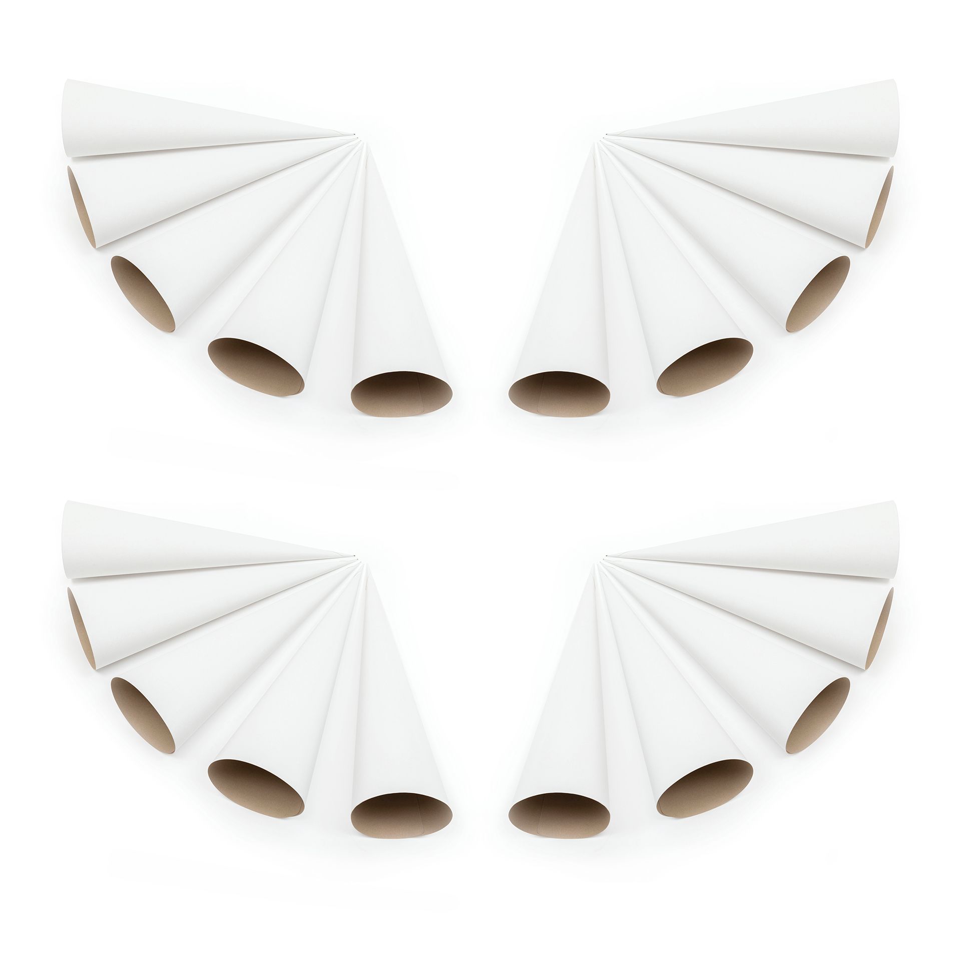 Schultüten 35cm, ohne Verschluss, 20er Set, weiß