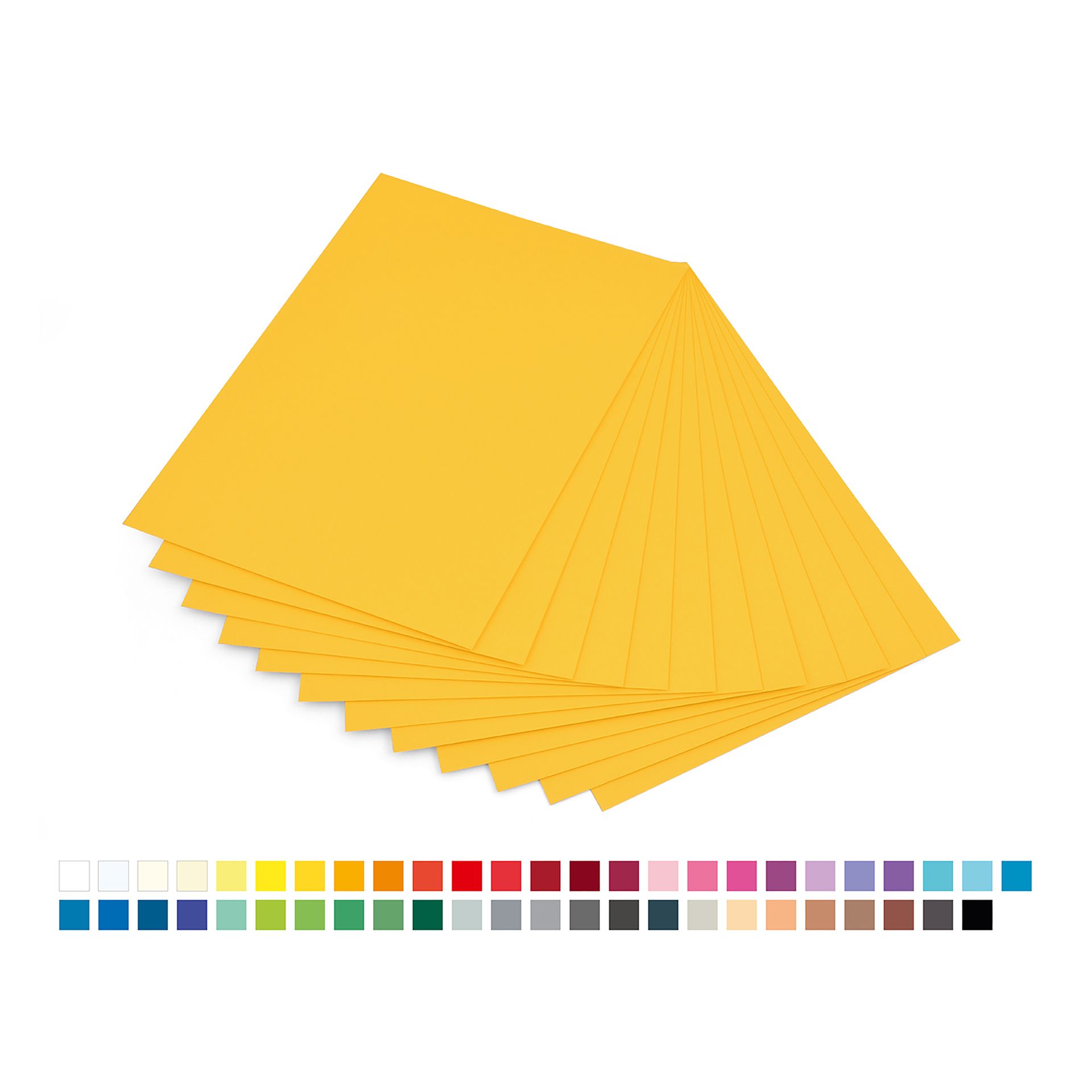 P130 g/m², 50x70cm, 12 Bogen, maisgelb
