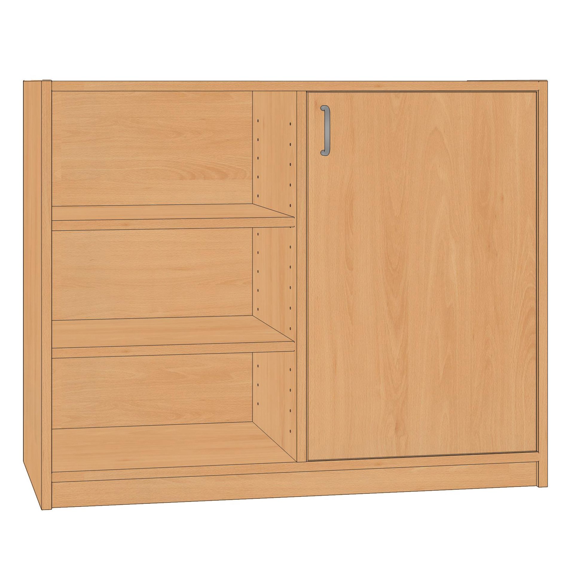 Kombischrank, 100x80x40cm, Tür rechts