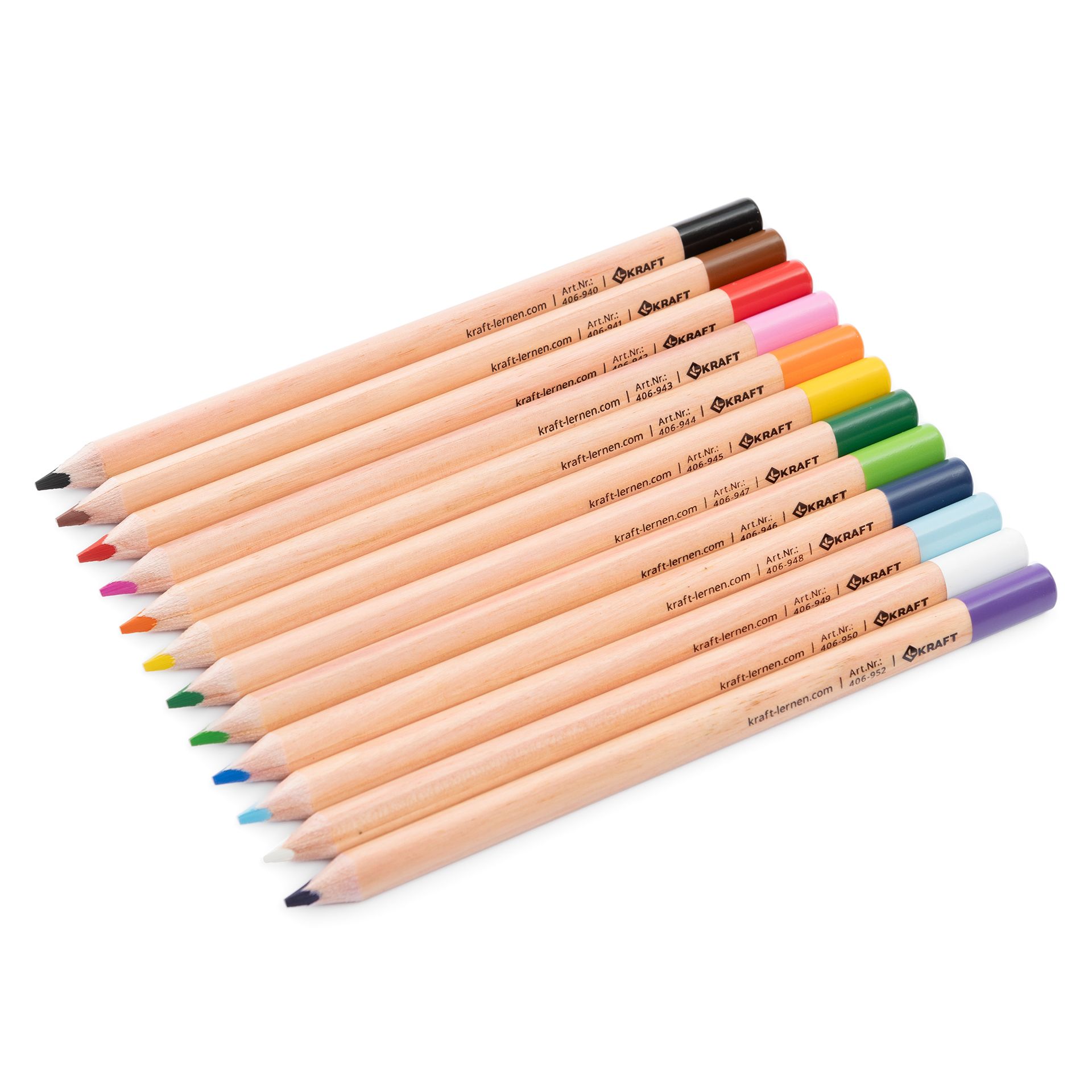 Dicke Buntstifte Dreikant, 12er Set, 12 Farben