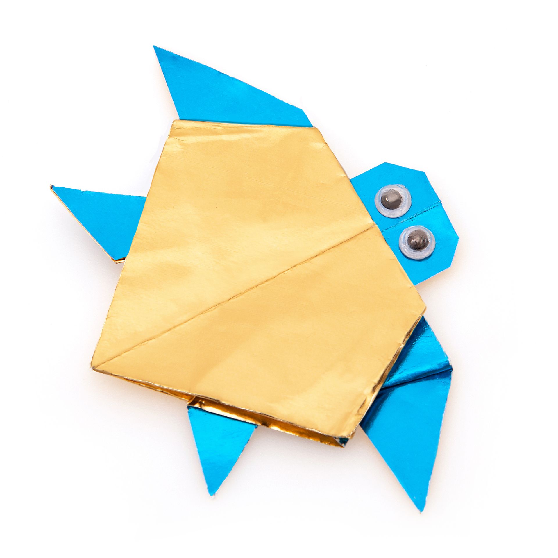 Faltblätter Alu-Folie, 15x15cm, 50 Blatt, 5 Farben