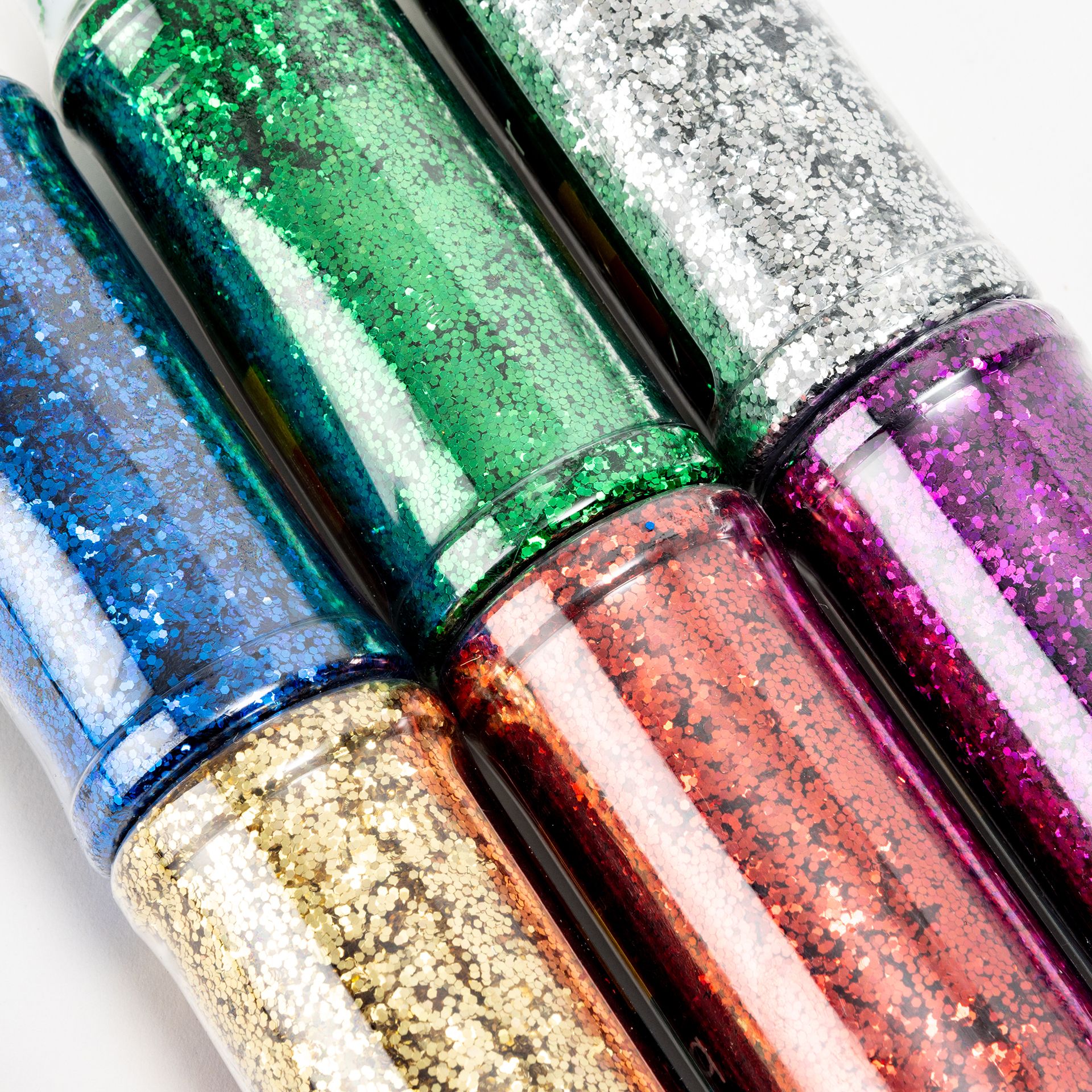 Glitzer, 6 Farben-Set