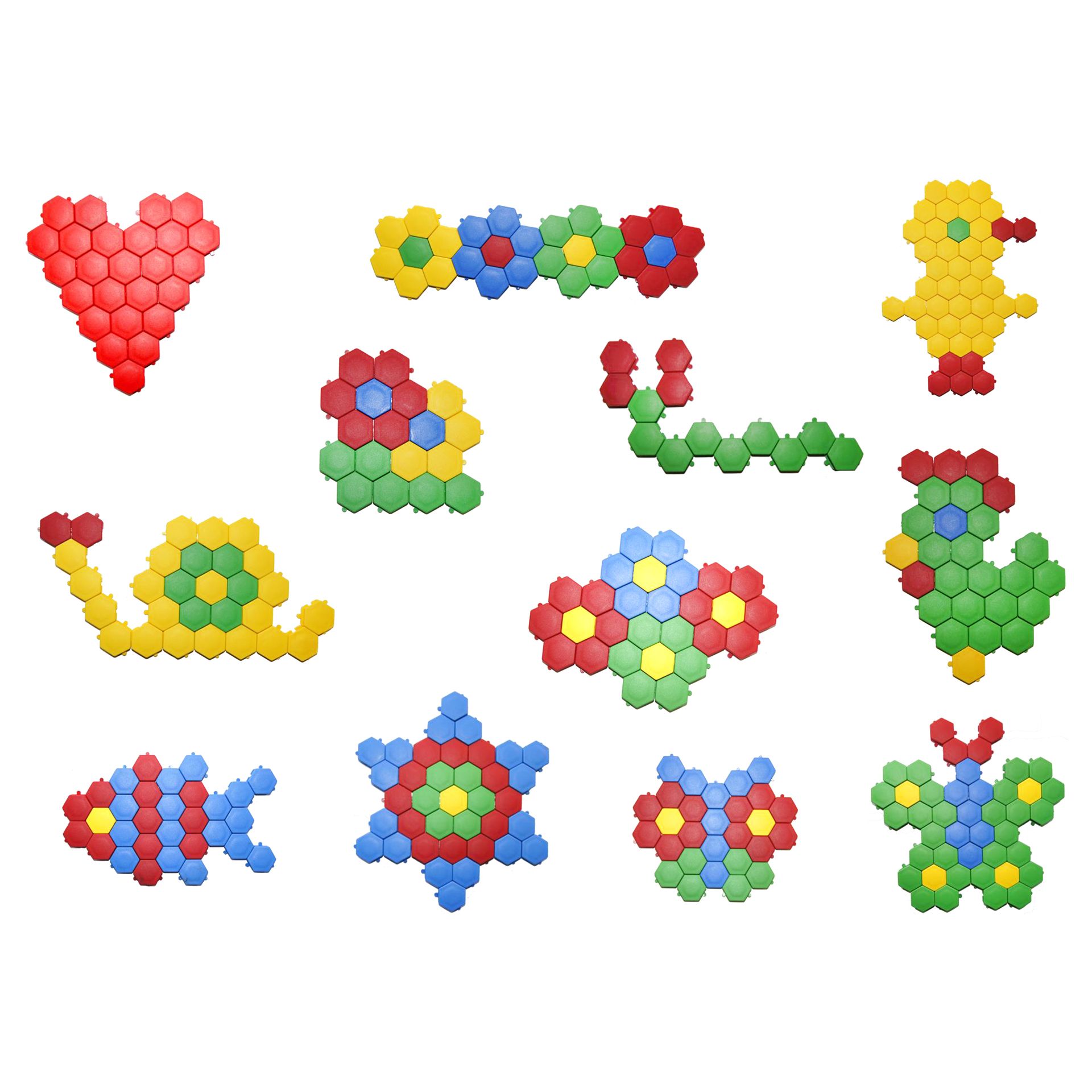 Hexagon, 200er Set, im Korb