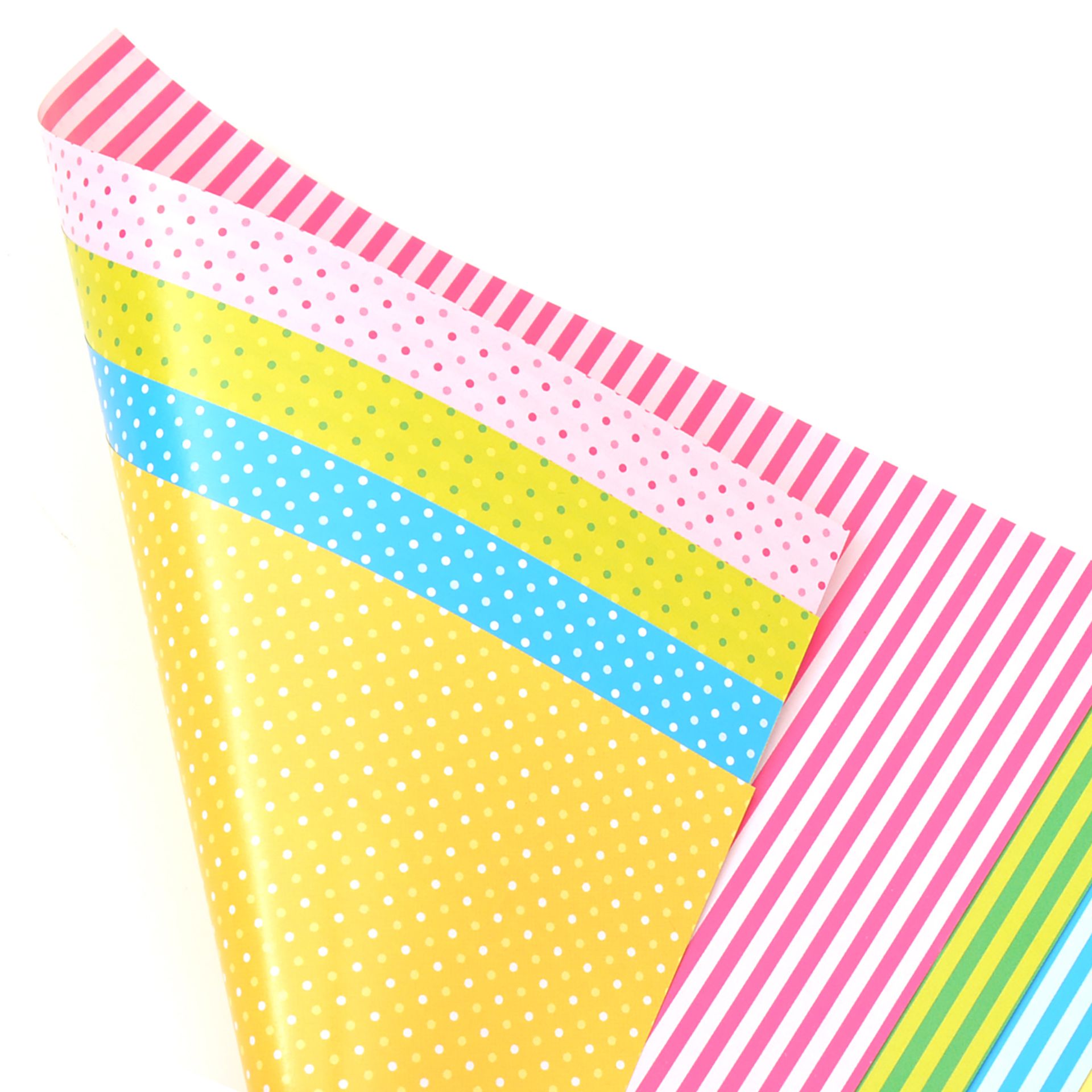 Origami Pünktchen u. Streifen, 15x15cm, 32 Blatt, 4 Far