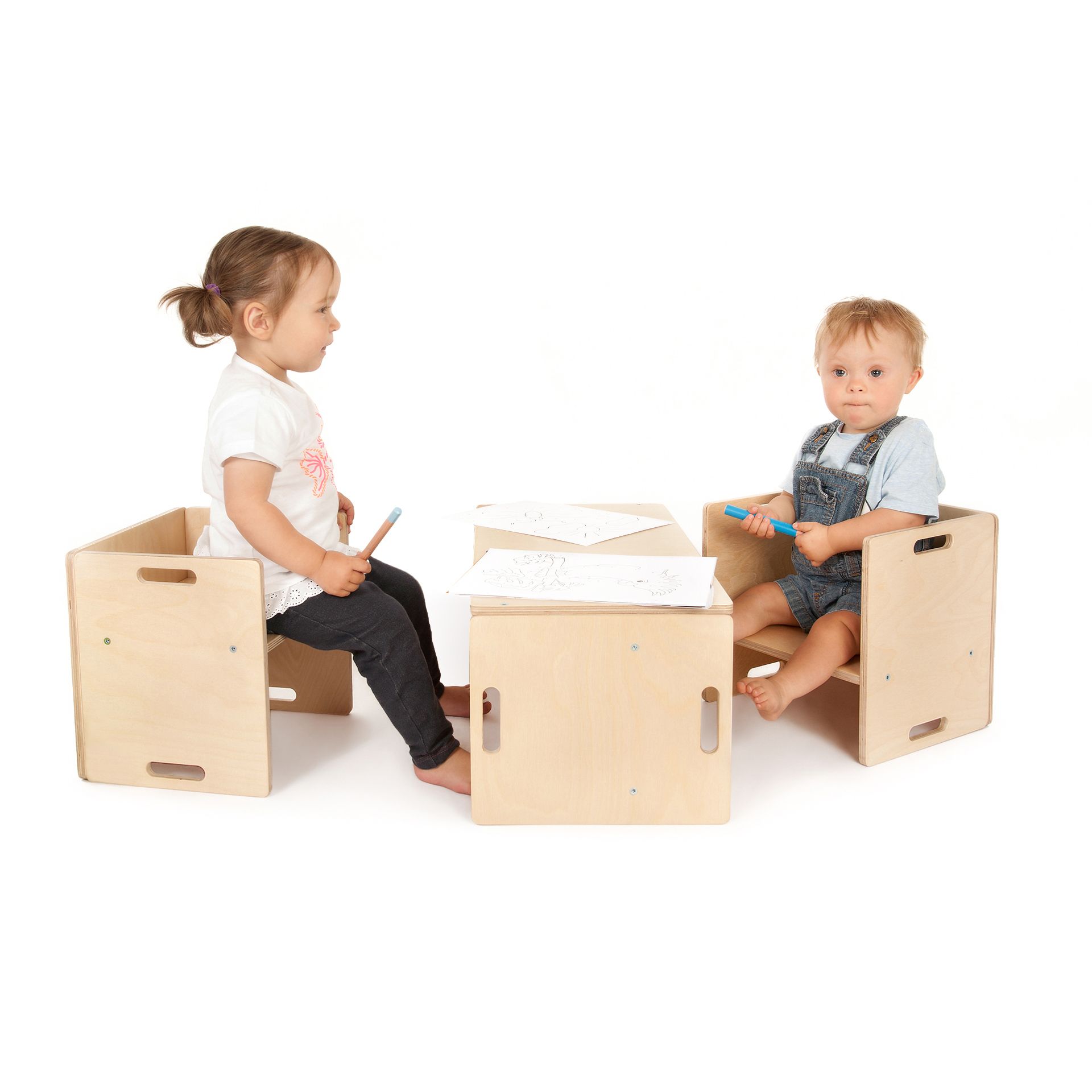 Wendegarnitur aus Holz, Krippe