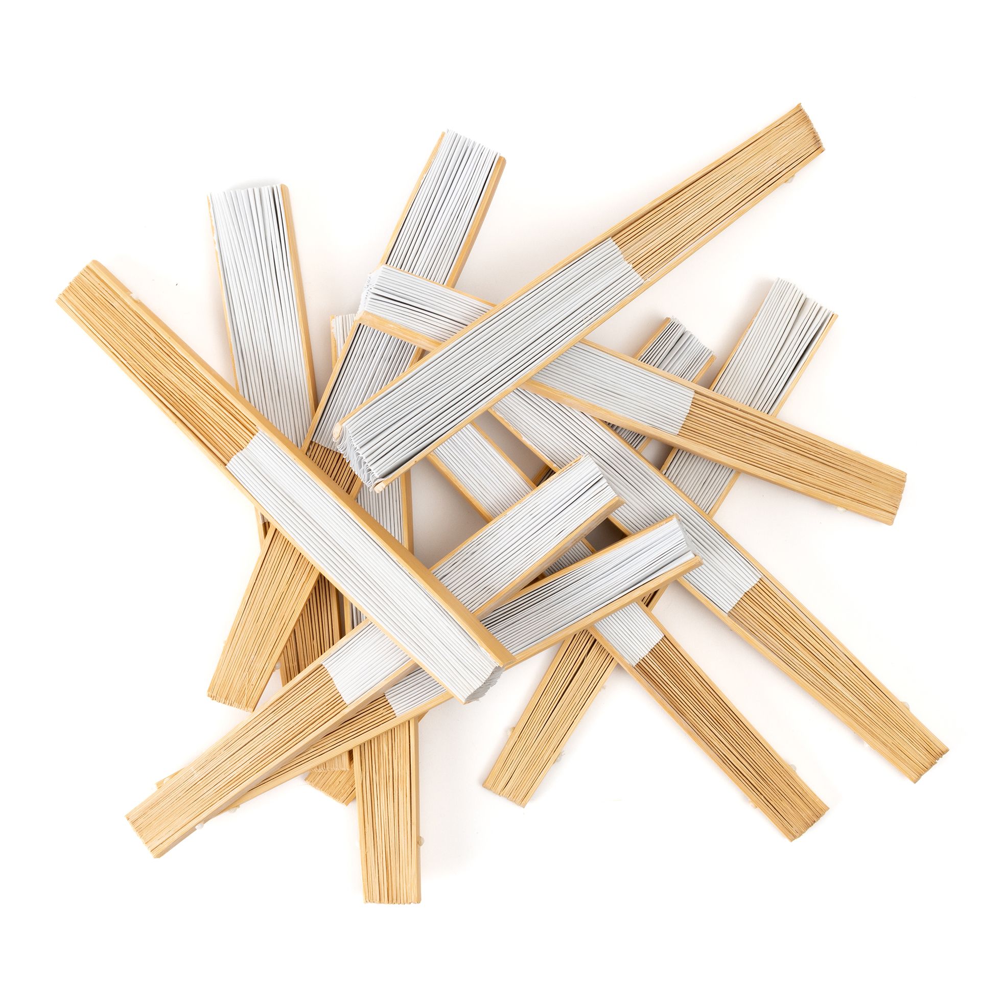 Fächer zum Bemalen, blanko, 12er Set