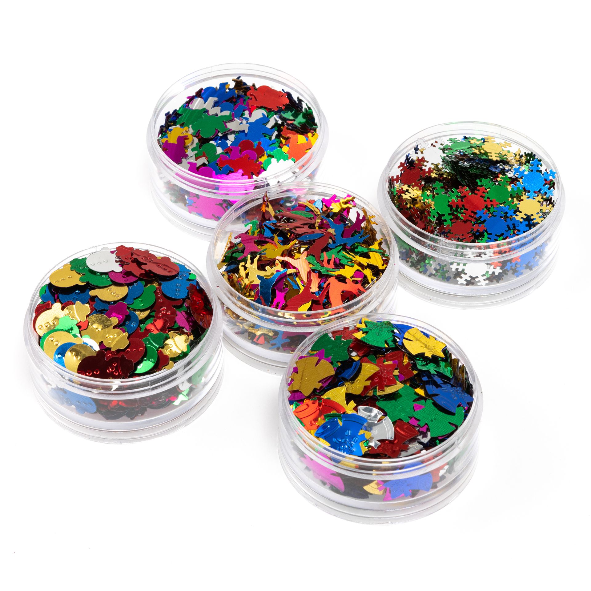 Pailetten-Mix, Weihnachtsfiguren, 500 Stück