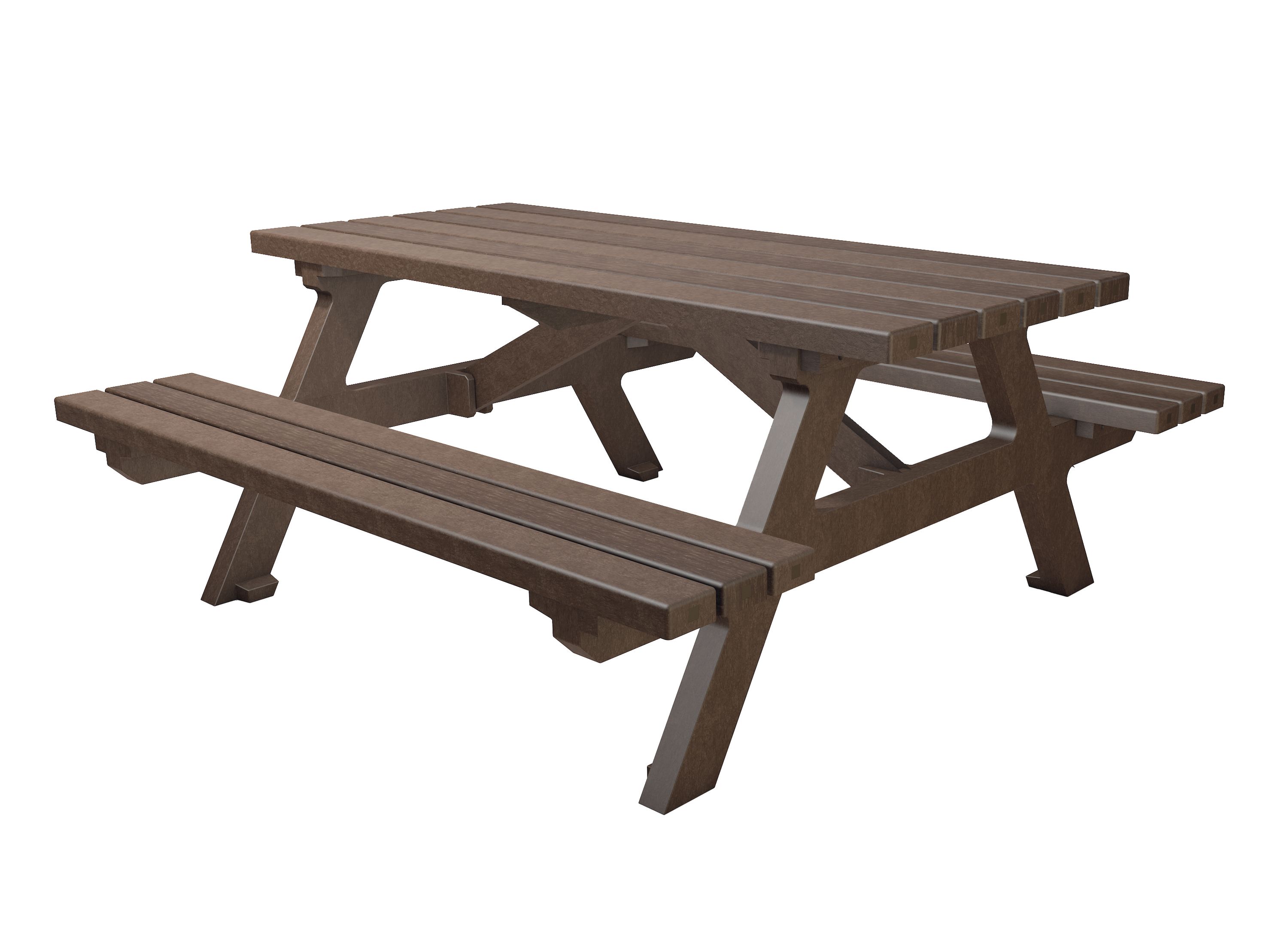 Gartensitzgruppe, braun, Recycling-Kunststoff, Schule/E