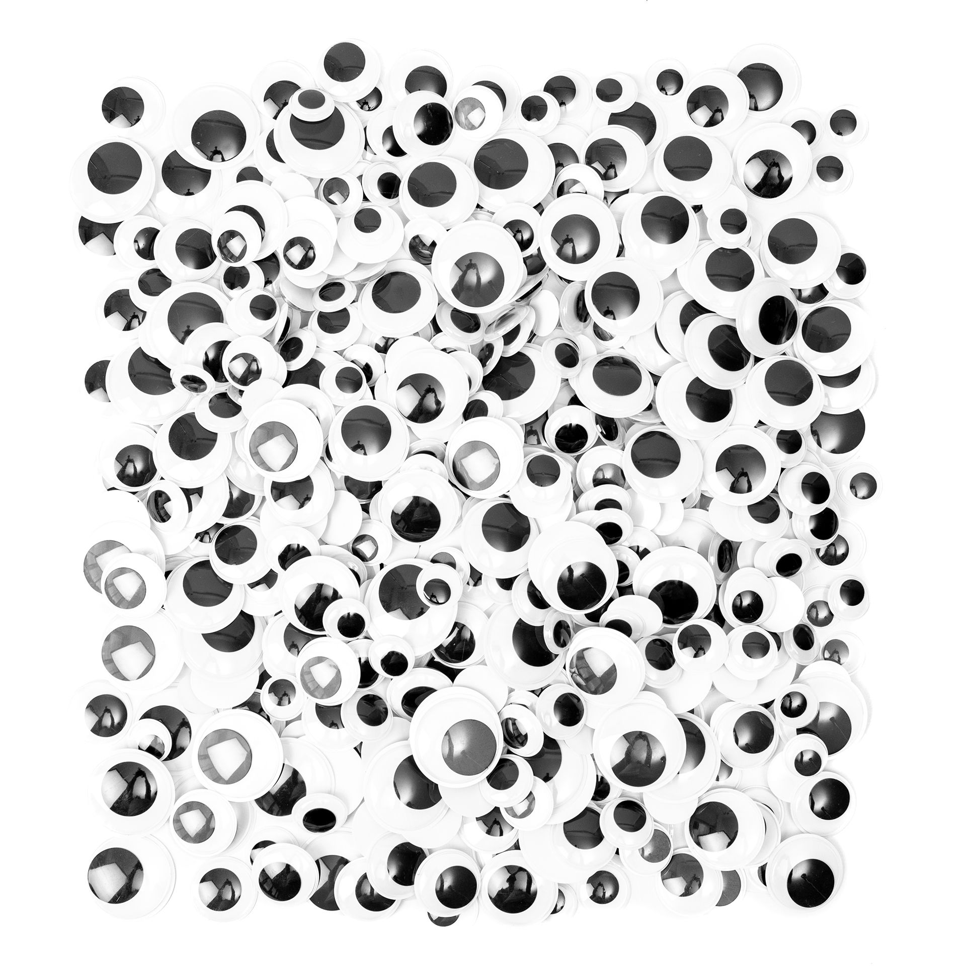 Wackelaugen XL, 5 Größen, 500 Stück