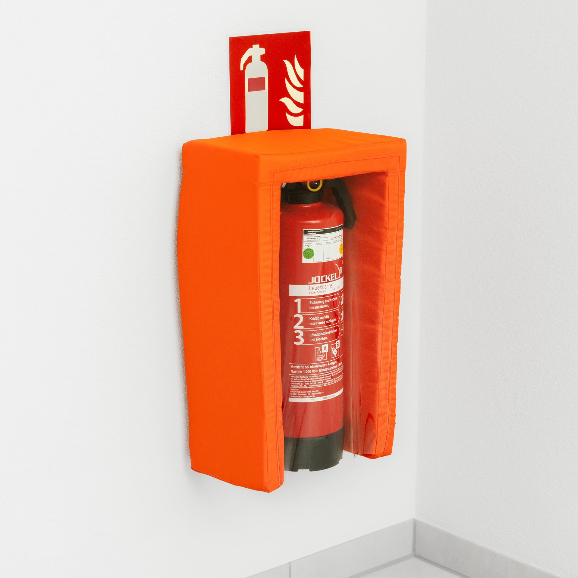 inCase, Schaumstoffschutz für Feuerlöscher